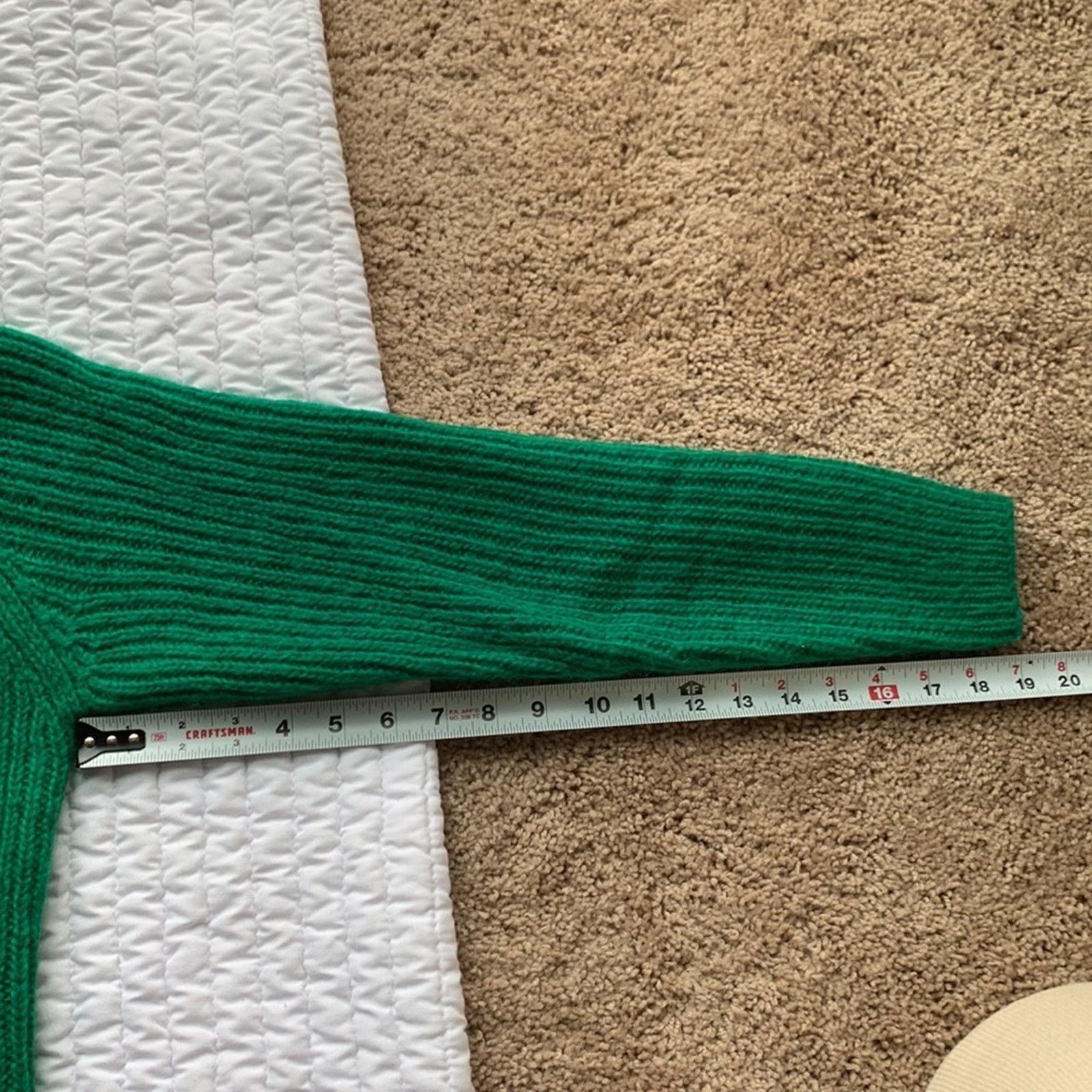 Vintage 80's green mohair blend green cardigan cropped oversized Size S / US 4 / IT 40 - 6 Thumbnail