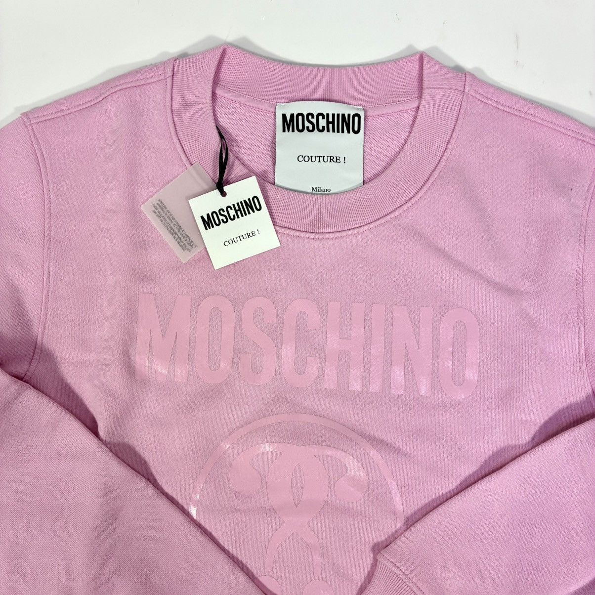 Moschino Moschino Couture Logo Double Question Mark Sweatshirt Pink 8 Size M / US 6-8 / IT 42-44 - 13 Thumbnail