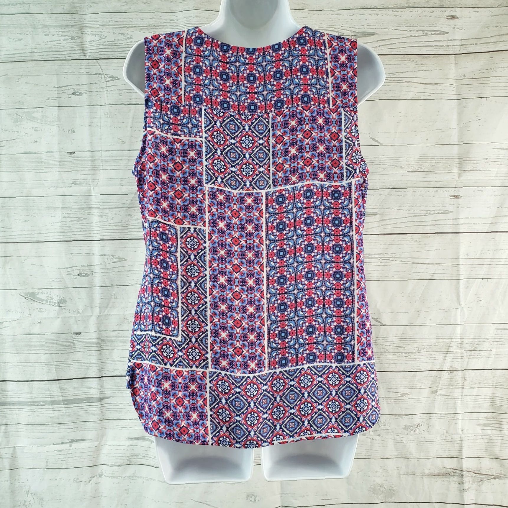 Vintage Violet & Claire Vintage Womens Tank Top Sz M Pink Floral Printed Sleeveless Round Neck Shirt Womens Size M / US 6-8 / IT 42-44 - 4 Thumbnail