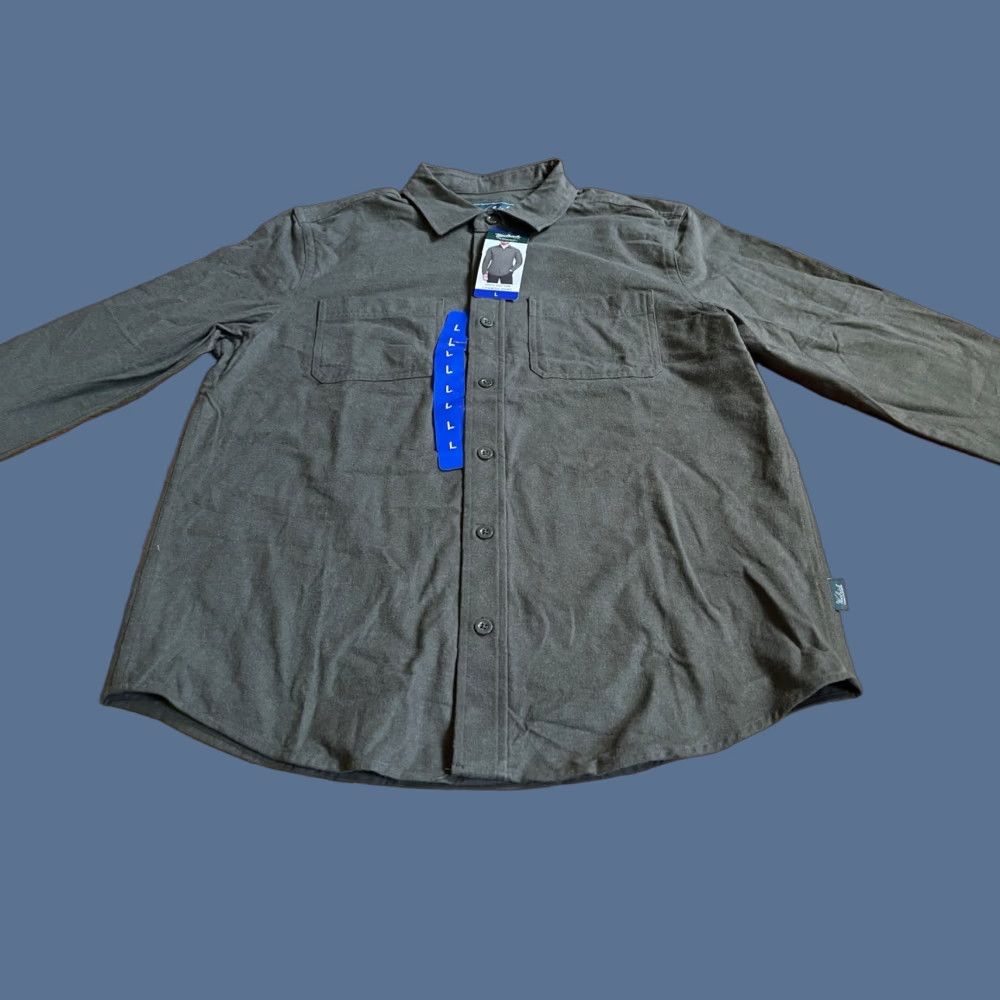 Vintage Woolrich Shirt Mens Large Green Label Chamois Cloth Flannel Button-Up Long Sleeve Pockets Solid Cotton Vintage: No Size US L / EU 52-54 / 3 - 1 Thumbnail