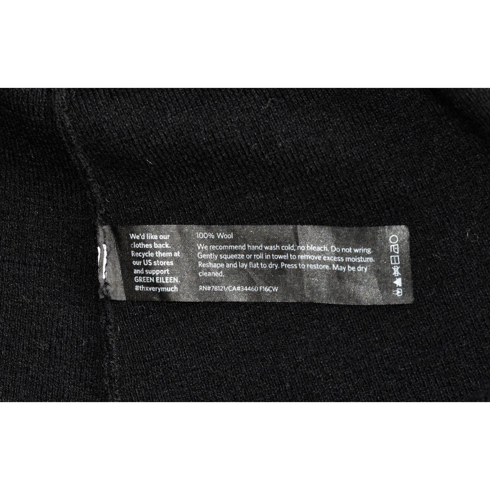 Eileen Fisher EILEEN FISHER Black Wool Knit Crew Neck Sleeveless Top Sz S Size S / US 4 / IT 40 - 6 Thumbnail