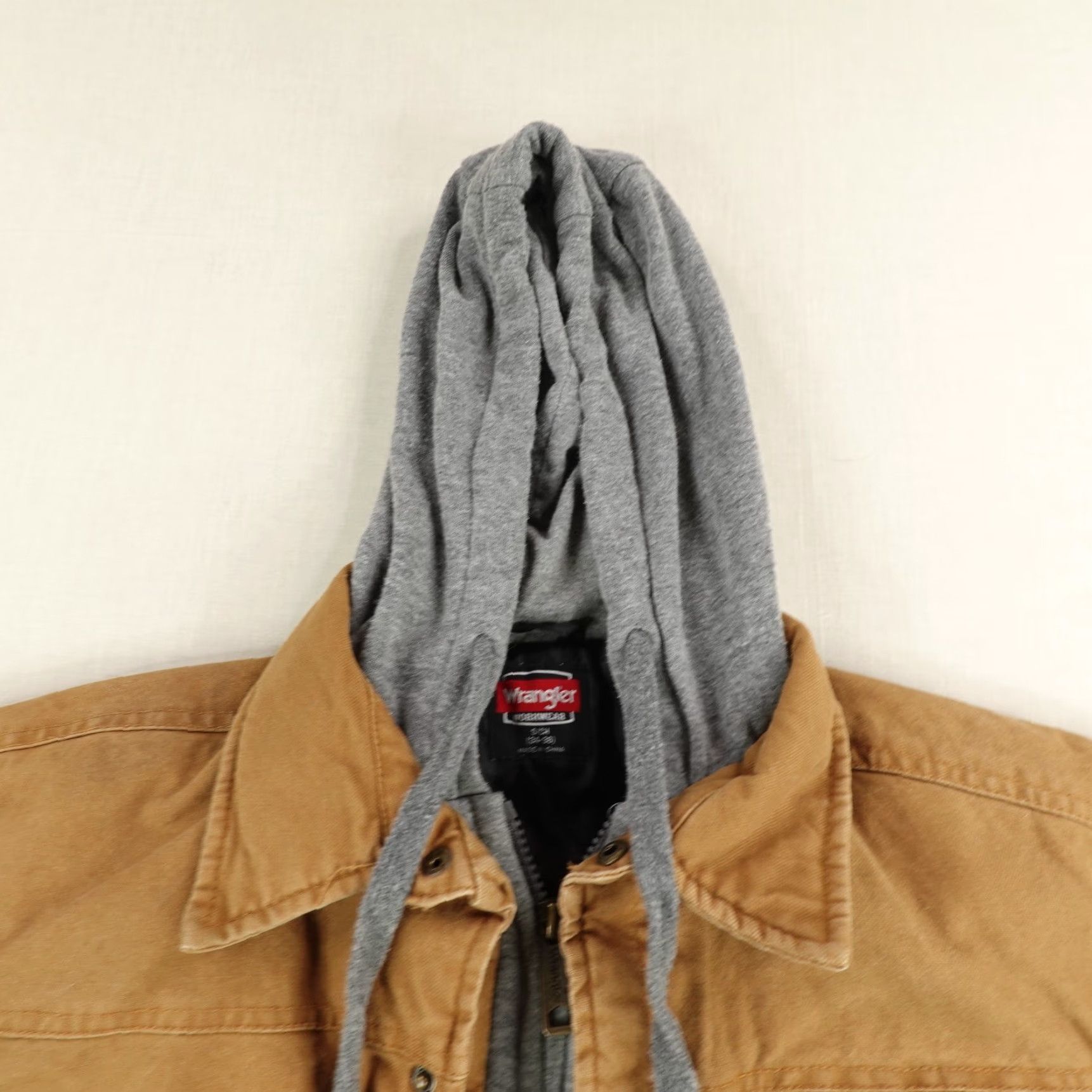 Wrangler Wrangler Jacket Mens Small Brown Diamond Quilt Lined Chore Barn Work Coat Hoodie Size US S / EU 44-46 / 1 - 2 Thumbnail