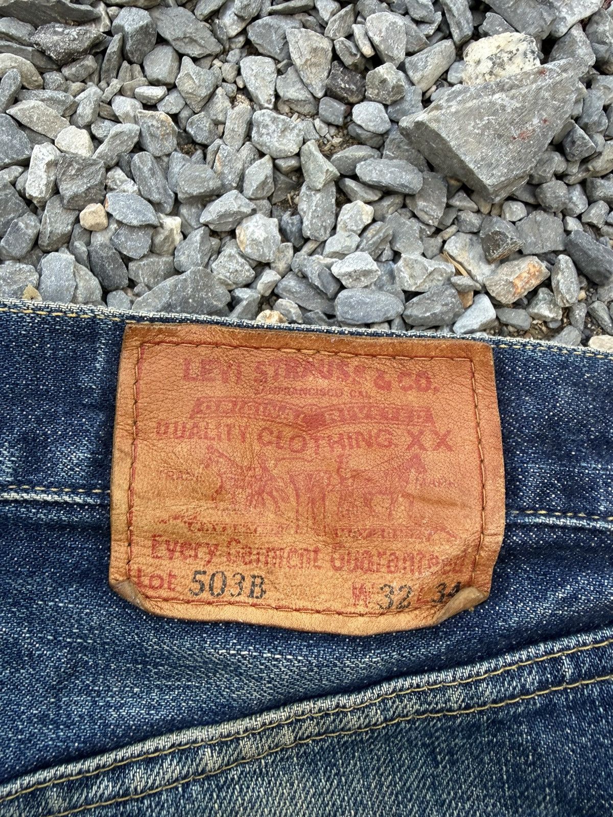 Kapital VINTAGE LEVIS 503B BIG E SELVEDGE RUSTY DISTRESSED DENIM Size US 32 / EU 48 - 11 Thumbnail