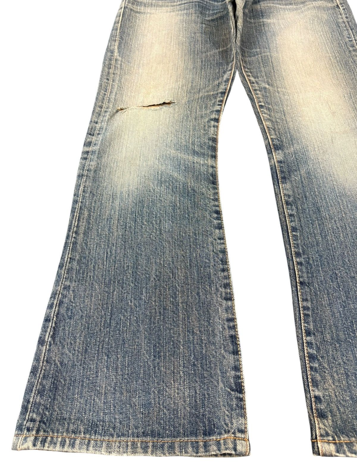 Edwin Vintage Japanese Edwin 503 Mud Wash Distressed Flare Jeans Size 32" / US 10 / IT 46 - 6 Thumbnail