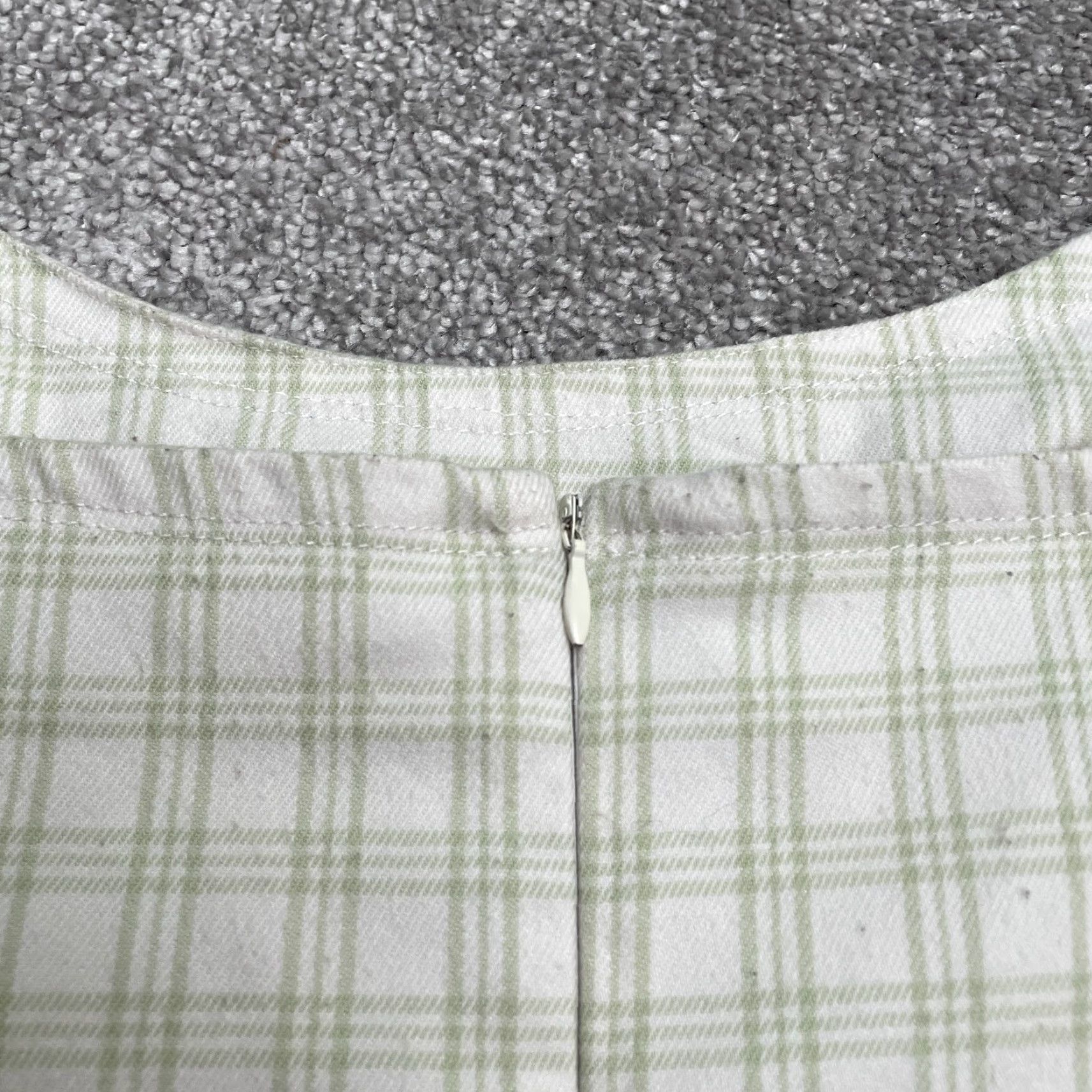 Vintage J. Galt Tank Dress Womens One Size Green White Plaid Belted Spaghetti Strap Tank Dress Dress Length: Knee Length Size ONE SIZE - 4 Thumbnail
