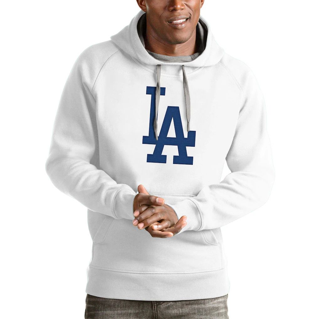 Antigua Los Angeles Dodgers Antigua White Pullover Logo Hoodie Size US M / EU 48-50 / 2 - 1 Thumbnail