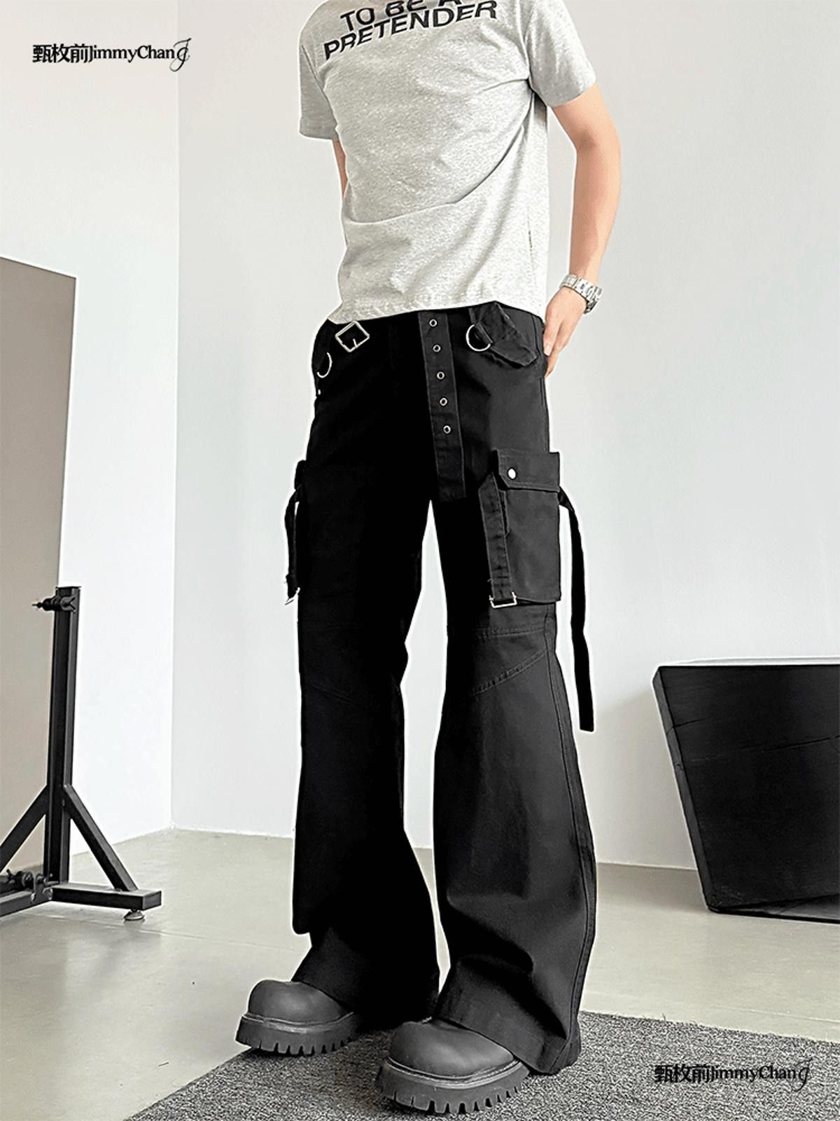 Other Beige Wide Leg Cargo Pants, Utility Style Trousers Size US 32 / EU 48 - 6 Thumbnail