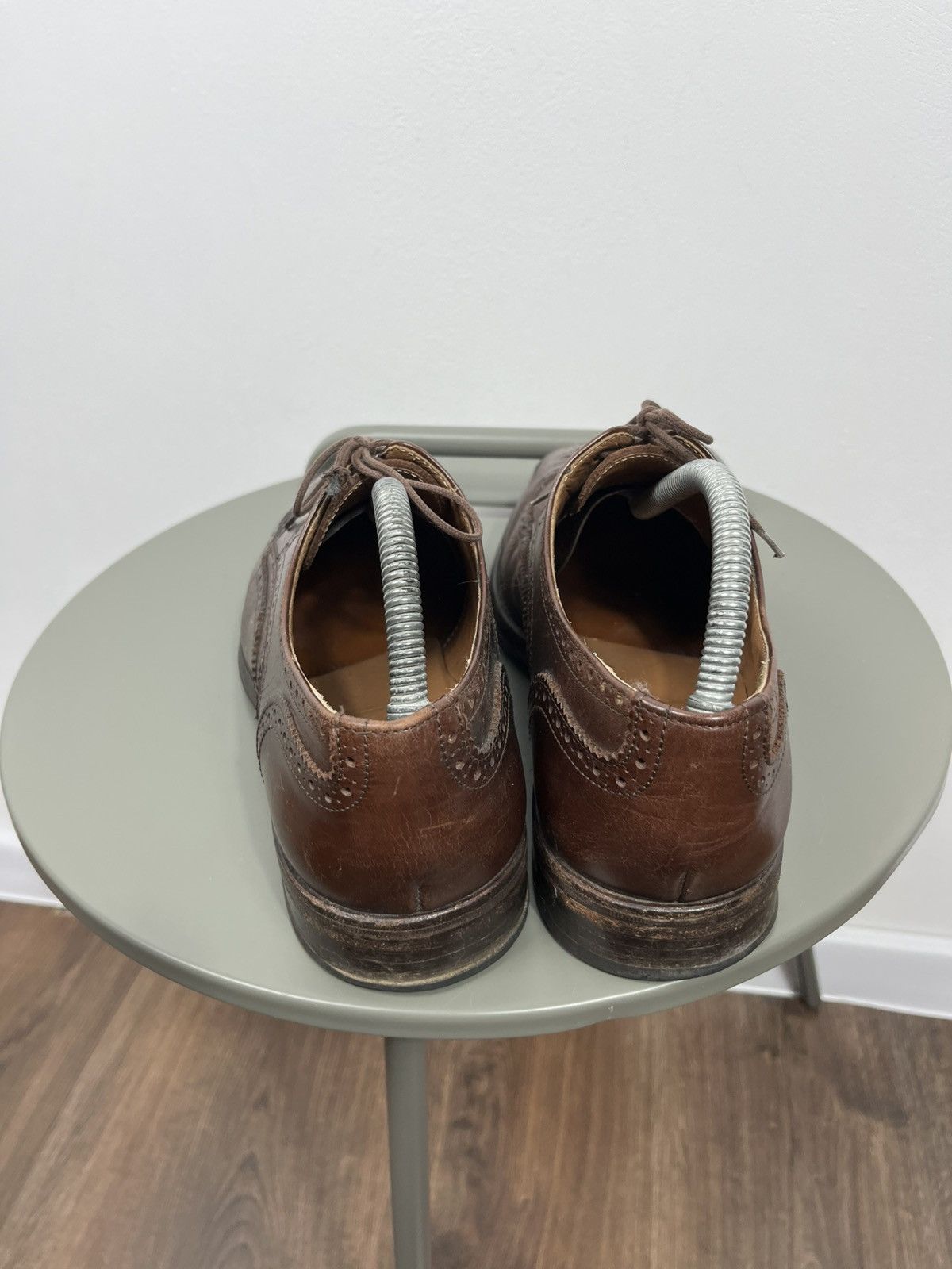 Leather Vintage Brown Leather Brogue Oxford Shoes US 8 Men Size US 8 / EU 41 - 8 Thumbnail