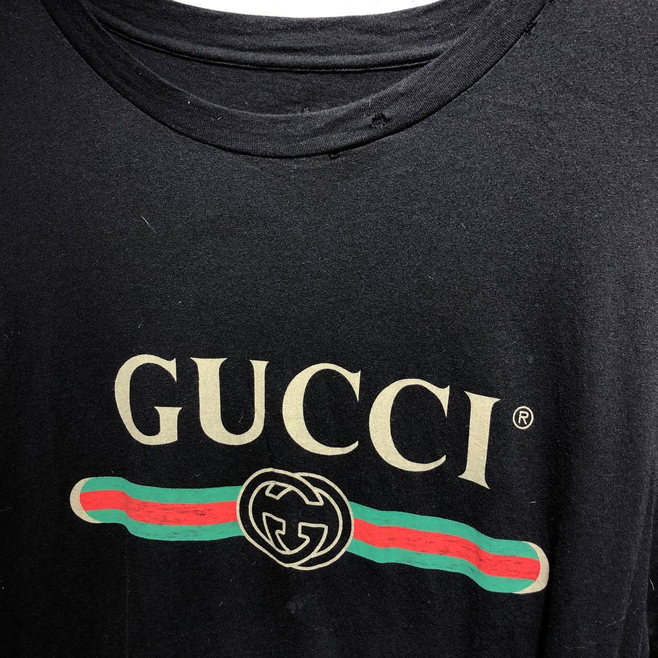 Gucci Gucci Logo Flower Embroidered distressed tee Size US S / EU 44-46 / 1 - 3 Thumbnail