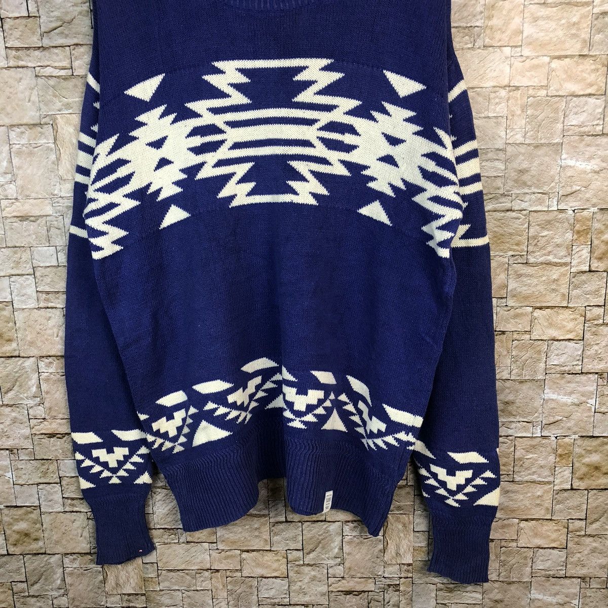 Japanese Brand Azul Purple navajo Knitwear sweatshirt #A1062 Size US L / EU 52-54 / 3 - 3 Thumbnail