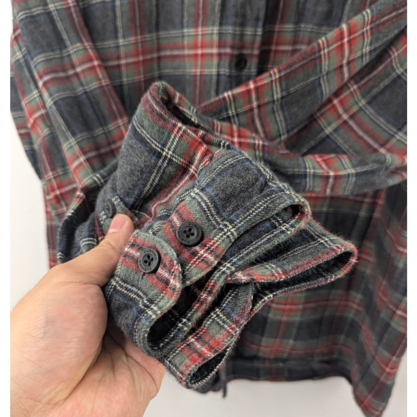 Vintage Dubinik Button-Up Plaid Shirt Men's XL Flannel Heavyweight Outdoors Workwear Red Gray Size US XL / EU 56 / 4 - 3 Thumbnail