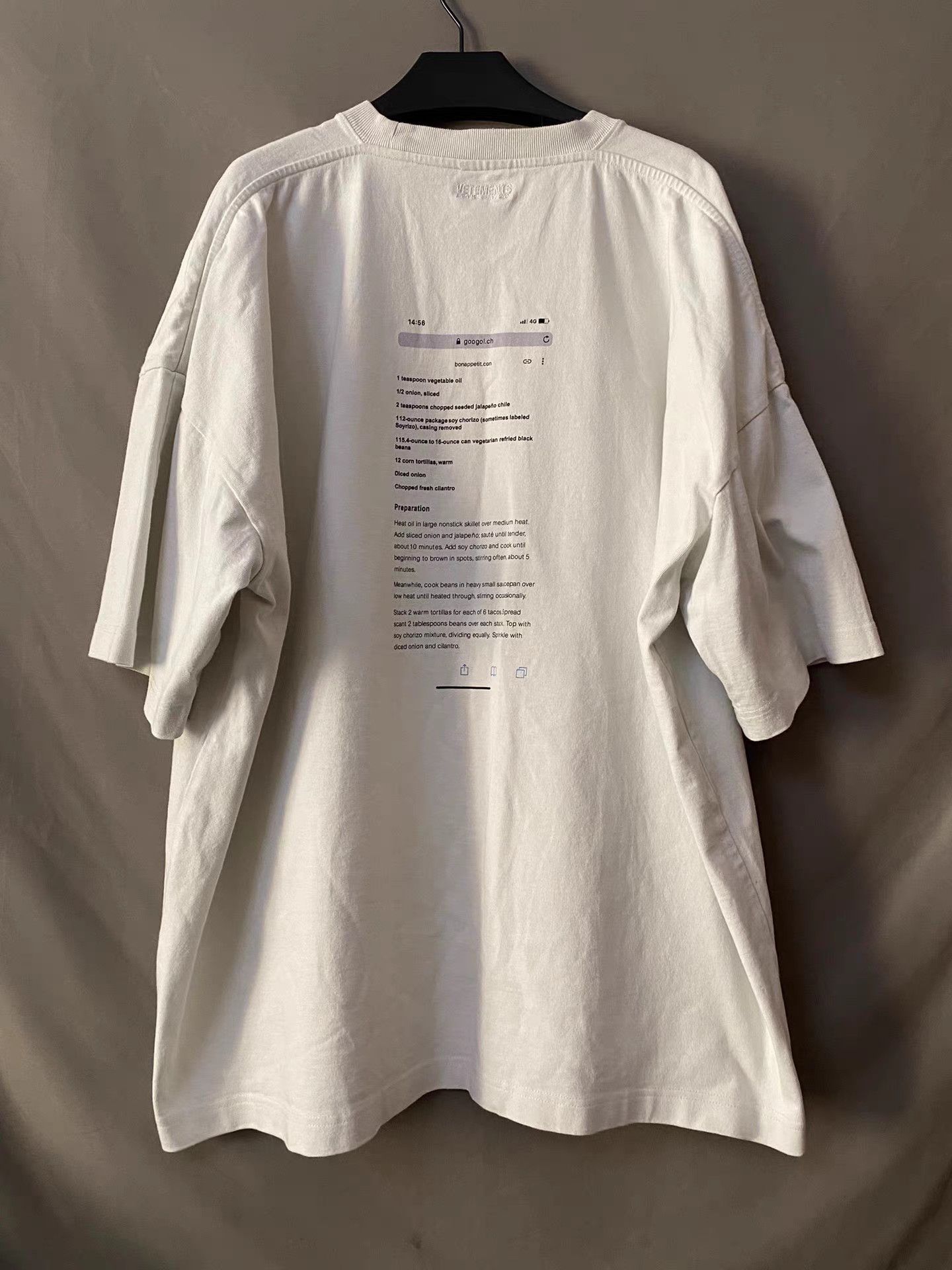 Vetements Vetements Vegan Taco T-shirt Vegan Taco T-shirt Size US S / EU 44-46 / 1 - 2 Thumbnail