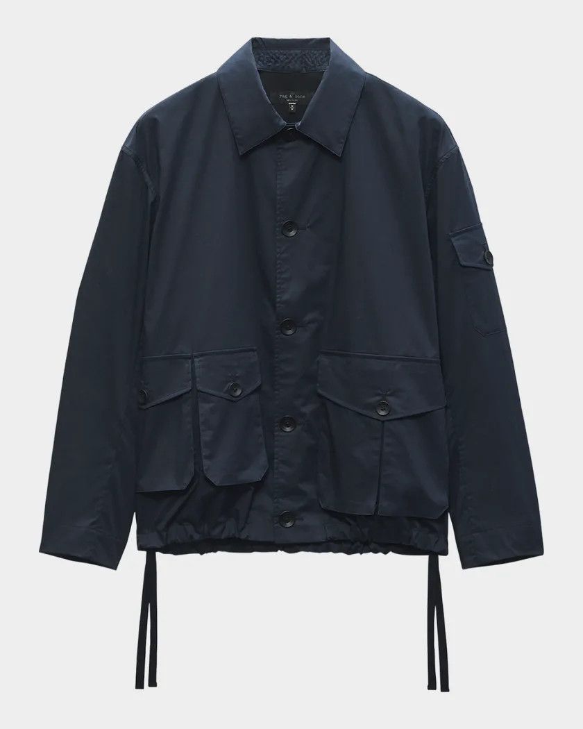Rag & Bone Rag & Bone Classic Blue Cotton Poplin Jacket Size US L / EU 52-54 / 3 - 6 Thumbnail