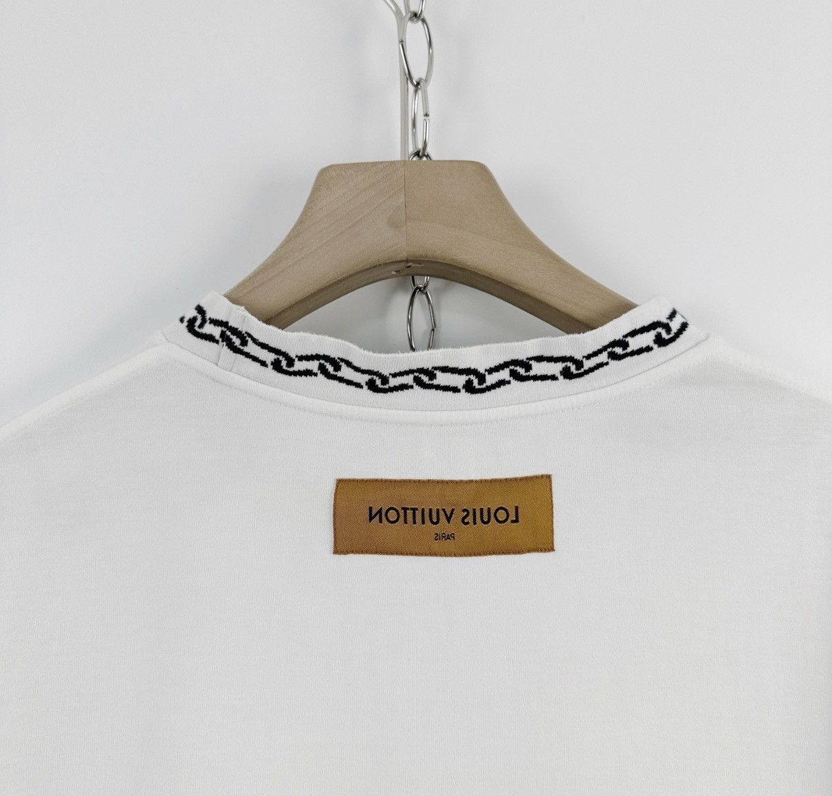 Louis Vuitton Louis Vuitton Jacquard Chain Ribbed Neck Short Sleeve K12 Size US XXL / EU 58 / 5 - 6 Thumbnail