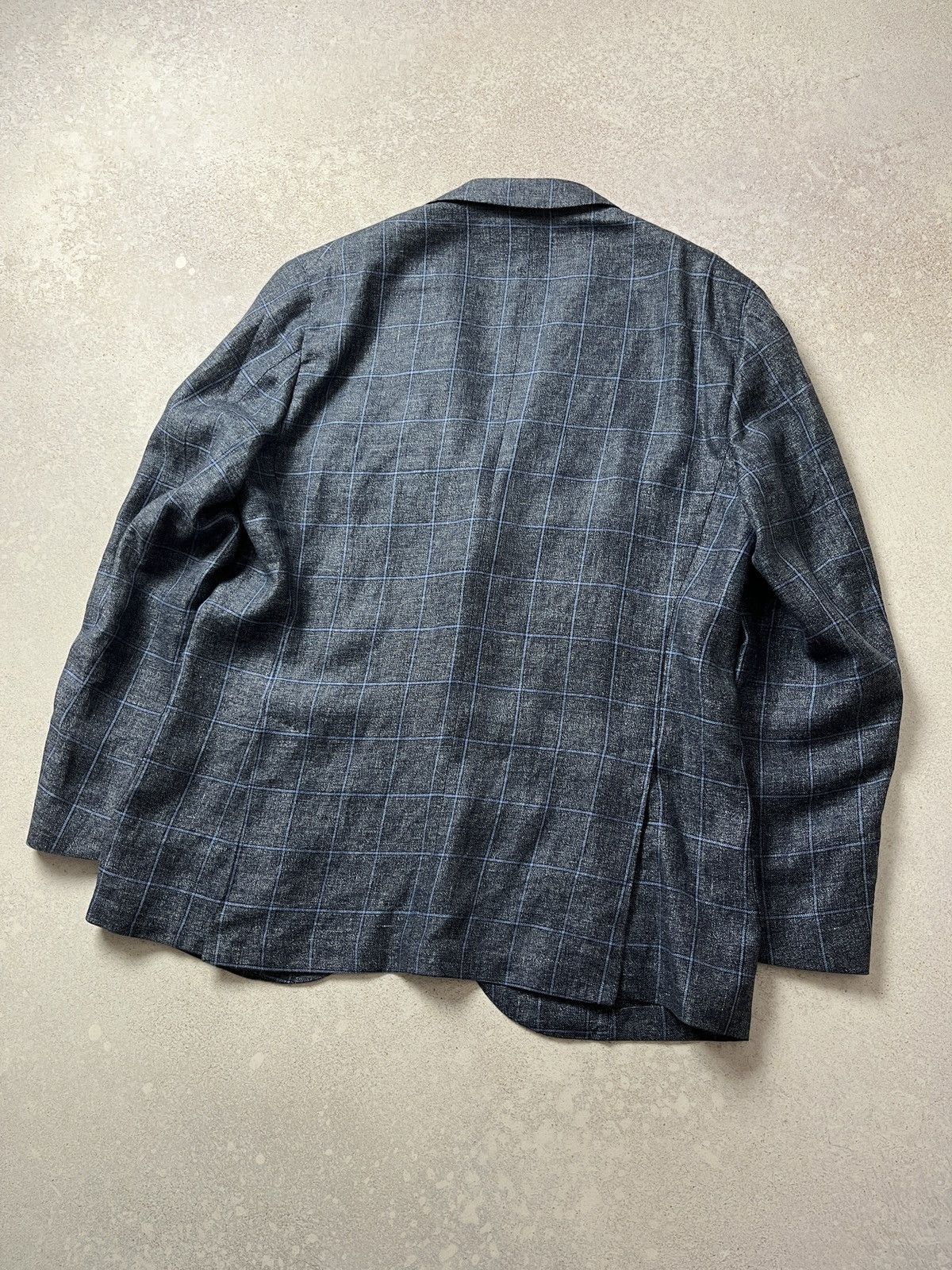 L.B.M. 1911 LBM 1911 Tailored Blue Check Patch Pocket Sportcoat Blazer Size 46R - 4 Thumbnail