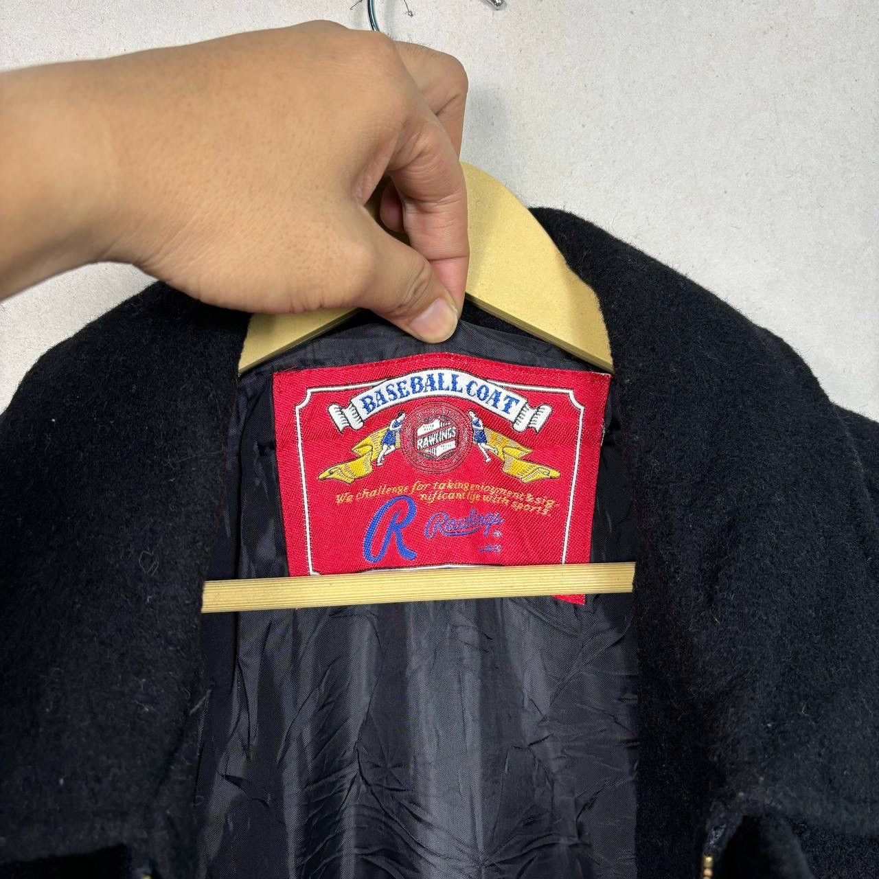 Vintage Vintage 90s Rawlings Baseball Coat Wool Stadium Jacket Size US L / EU 52-54 / 3 - 5 Thumbnail