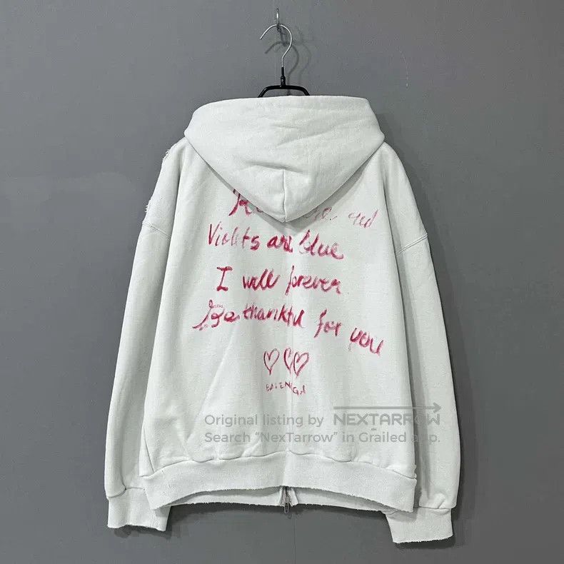 Balenciaga Balenciaga Valentine's Day Zip Hoodie Size US M / EU 48-50 / 2 - 3 Thumbnail