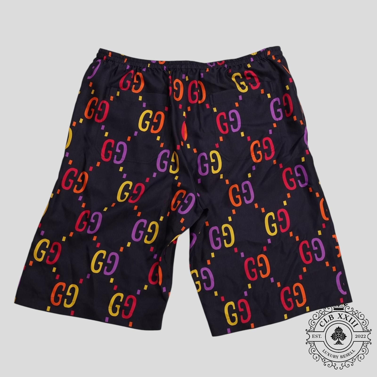 Gucci Gucci Jumbo GG Silk Shorts in Blue Size US 32 / EU 48 - 2 Thumbnail