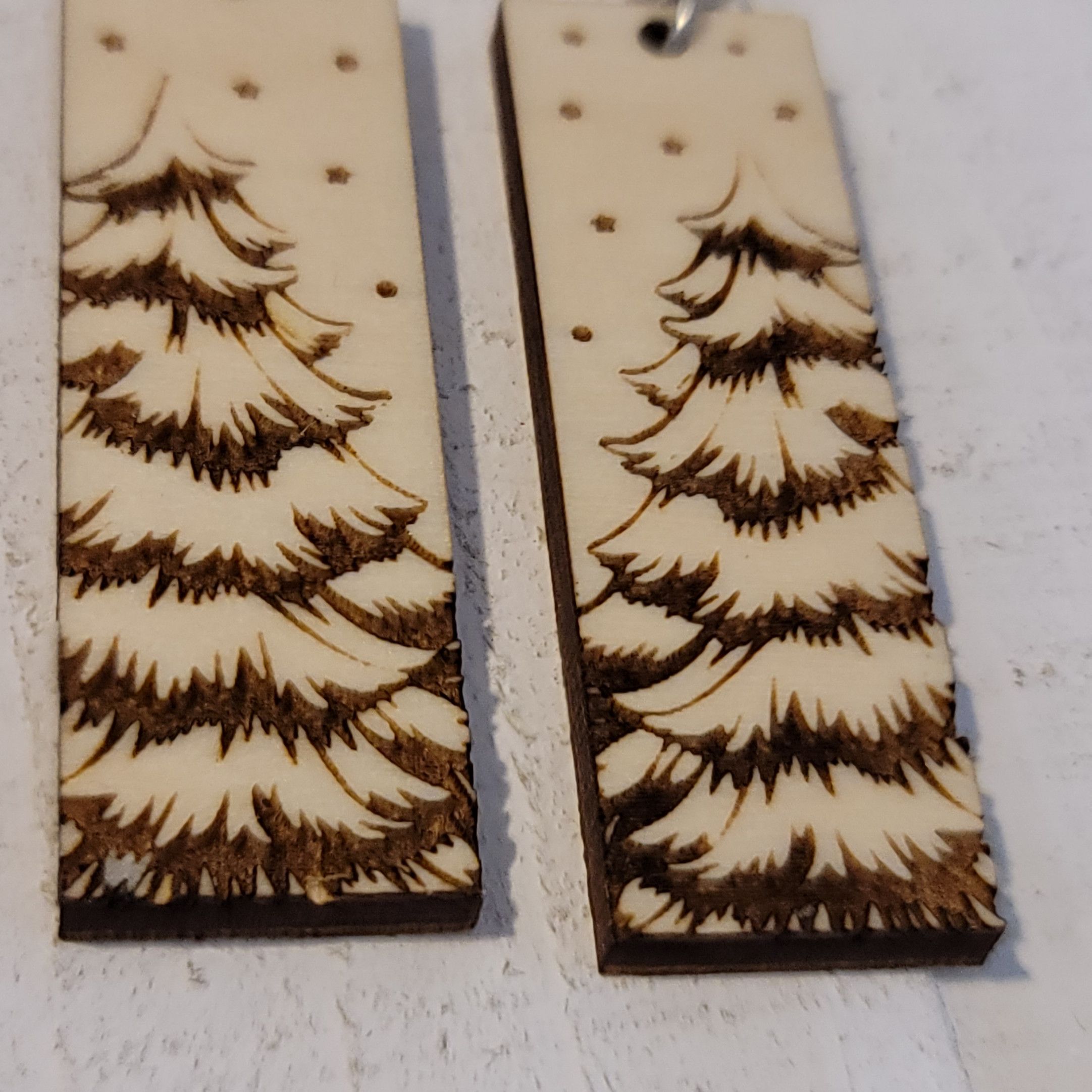 Handmade Christmas Tree Dangle Earrings Size ONE SIZE - 3 Thumbnail