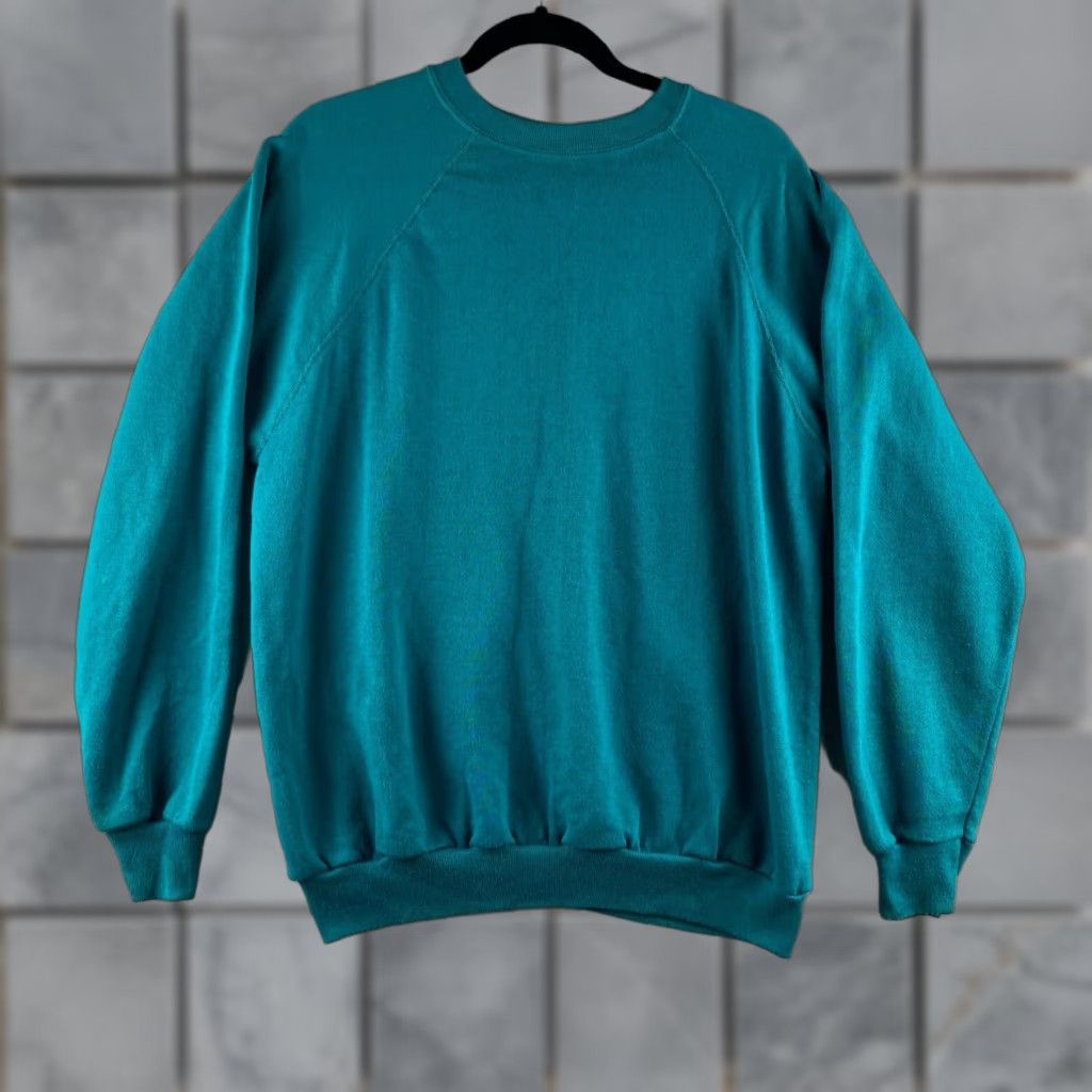 Tultex VINTAGE Tultex Sweatshirt Mens XL Teal USA Made 80s 90s Fleece Pullover Jogger Shirt Men XL Teal USA Made 80s 90s Pullover Sweatshirt Size US XL / EU 56 / 4 - 1 Thumbnail