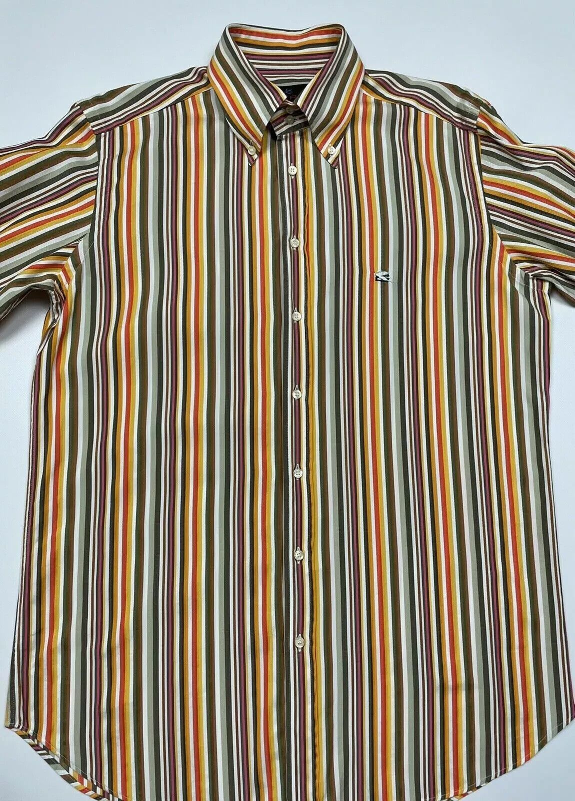 Etro ETRO Men’s Stripped Shirt Orange Size 41 Size US XL / EU 56 / 4 - 3 Thumbnail