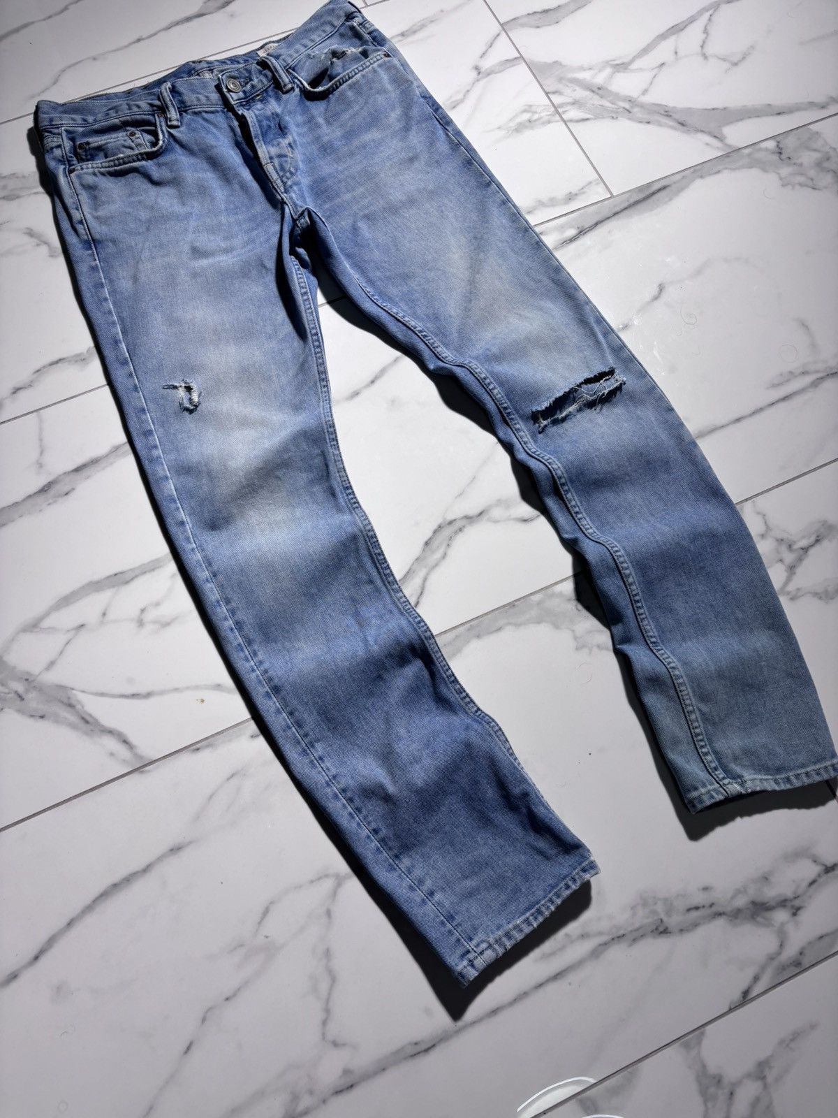 Allsaints Allsaints Jeans Denim Distressed Y2K Designer Japanese Style Size US 30 / EU 46 - 2 Thumbnail