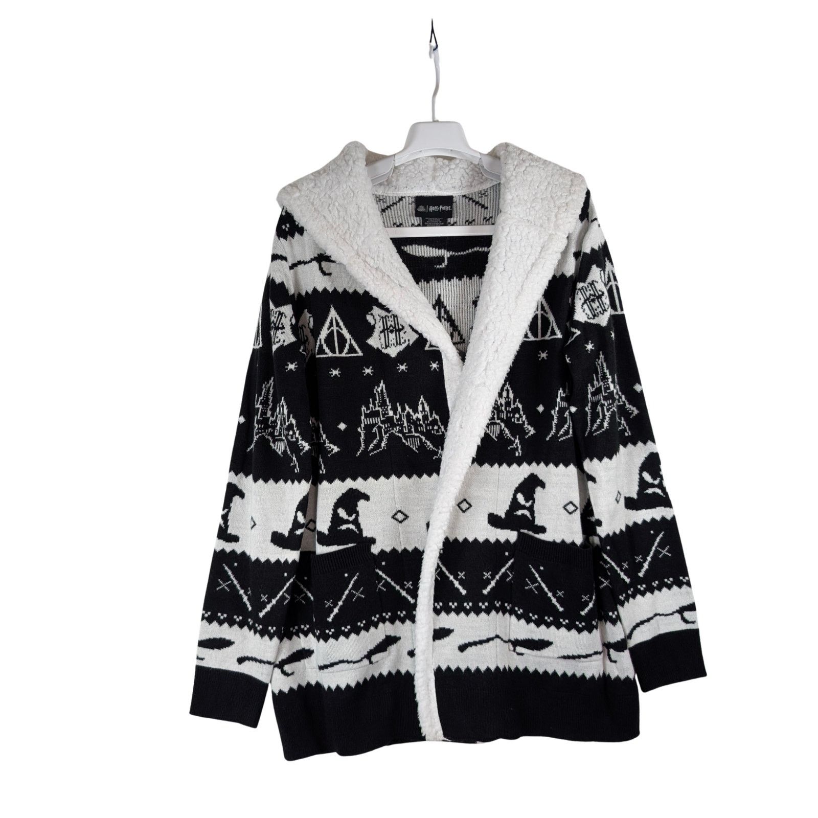 Unknown London Harry Potter Sherpa Hooded Cardigan Sweater Womens Size S Size S / US 4 / IT 40 - 2 Thumbnail