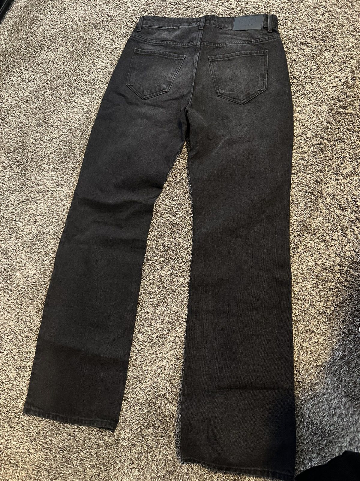 Boohoo BoohooMAN Men’s Black Washed Jeans Size 32 Baggy Size US 32 / EU 48 - 4 Thumbnail