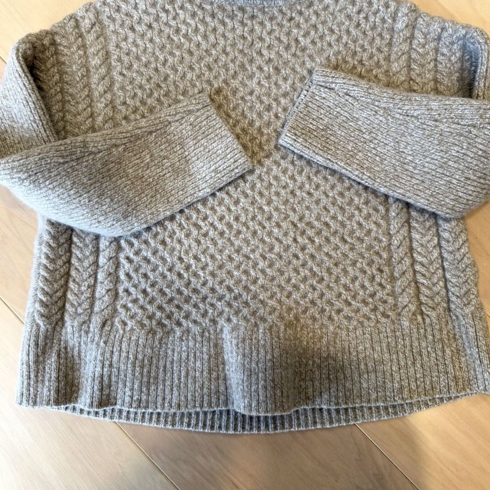 AYR AYR Le Square Sweater Women's S Oatmeal Wool Knit Pullover Studded Logo Bohemian 90s Angl—wait. Size S / US 4 / IT 40 - 5 Thumbnail