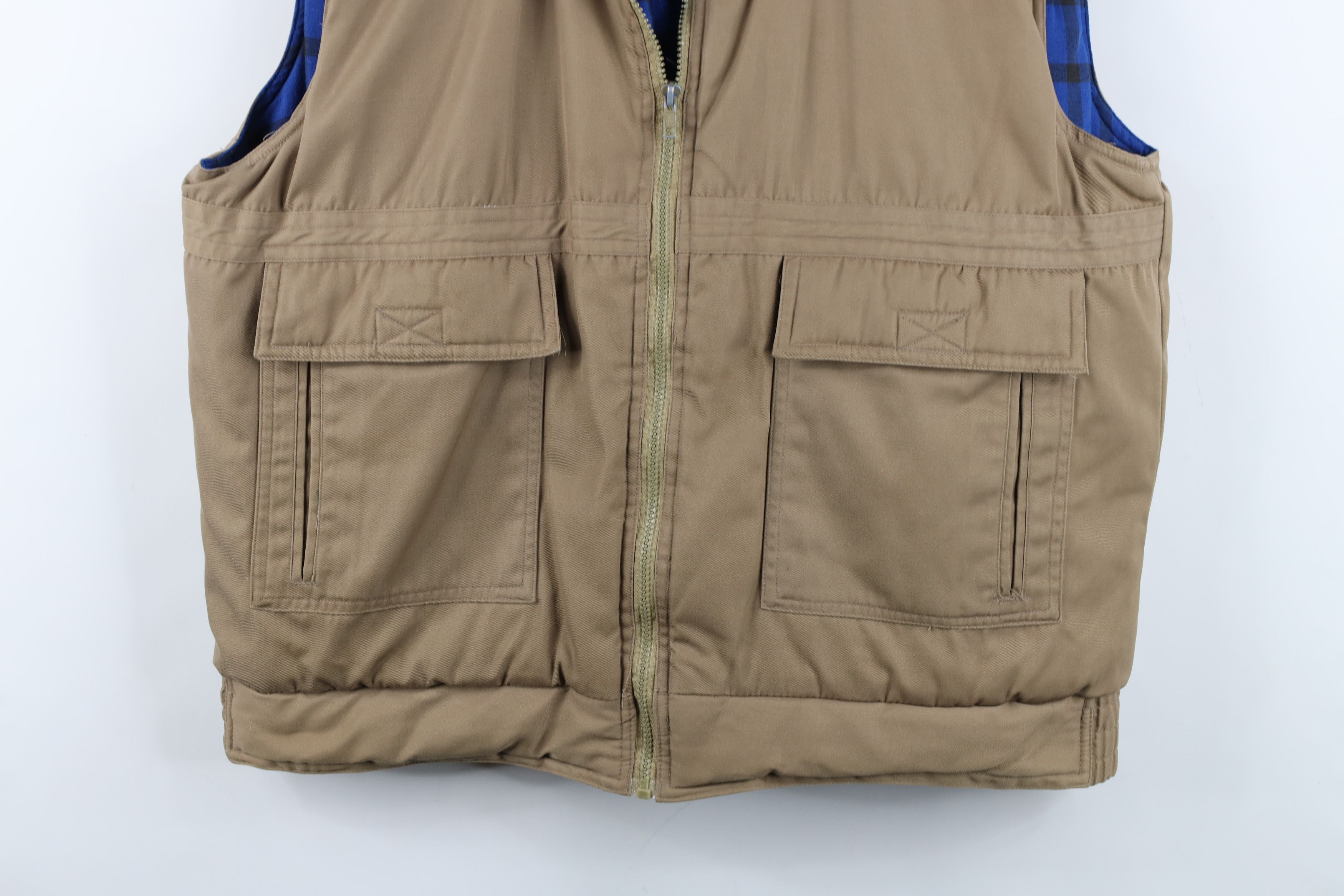 Vintage Vintage 80s 90s Streetwear Flannel Lined Puffer Vest Jacket Size US XL / EU 56 / 4 - 3 Thumbnail
