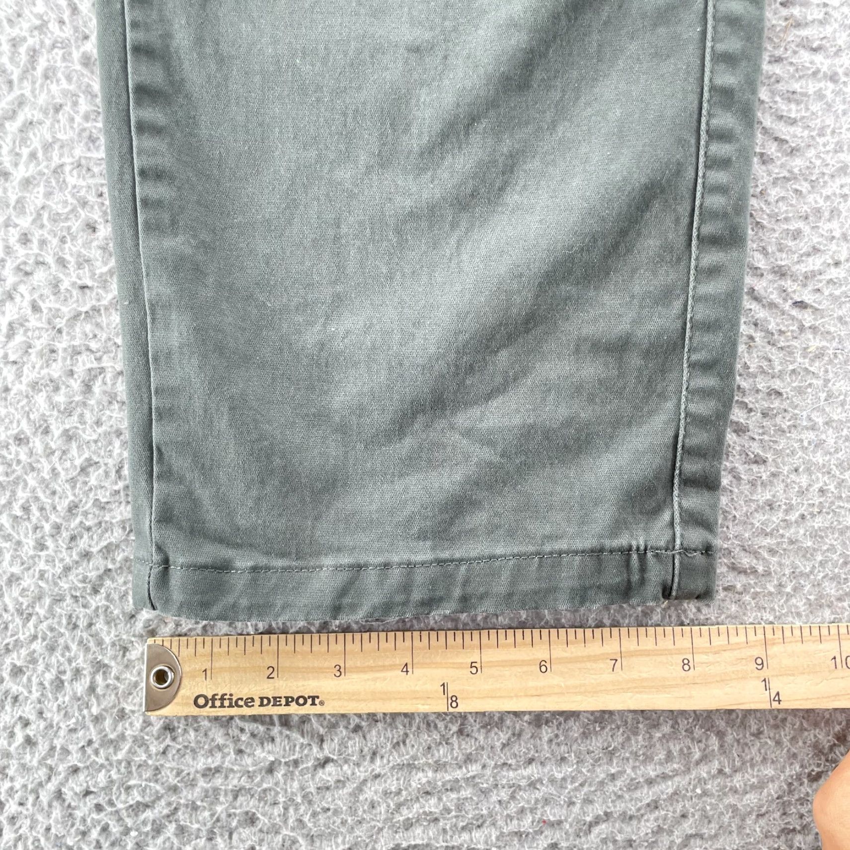Lee Lee Performance Pants Men's 39x30 Army Green Utility Skater Work Chino Canvas Cotton Spandex Regular Straight Size US 39 - 4 Thumbnail