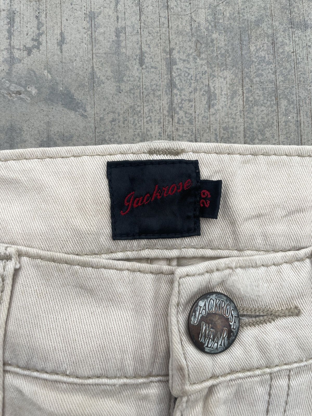 JACKROSE JACKROSE CREAM FLARE JEANS PUNK ARCHIVE Size US 31 - 4 Thumbnail