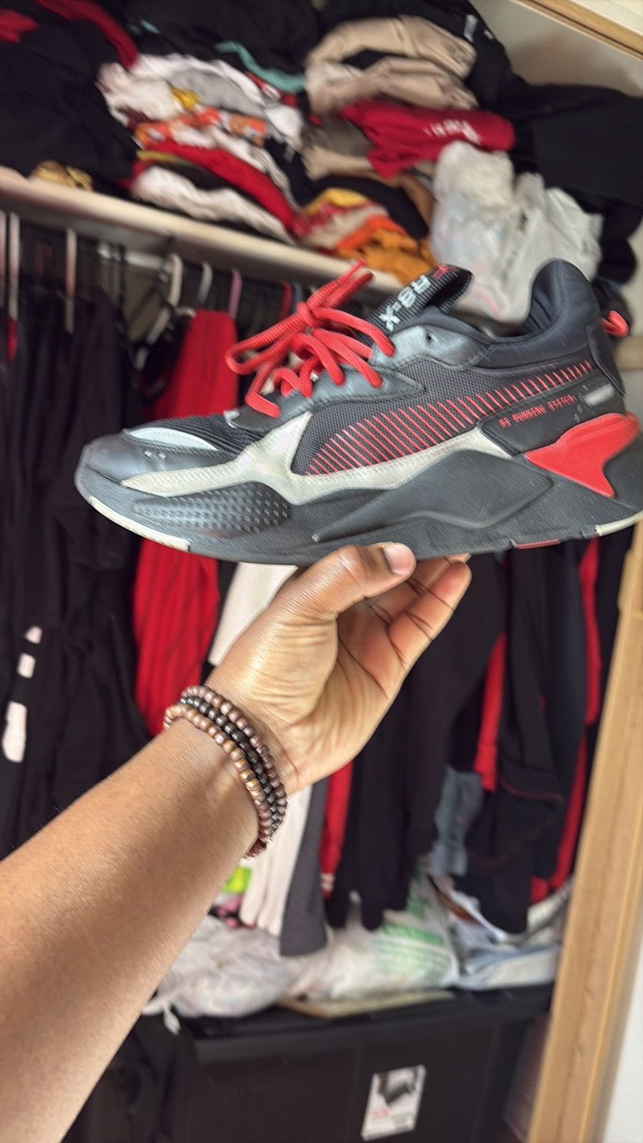 Puma Puma RS-X Black and Red Sneakers Size US 12 / EU 45 - 9 Thumbnail