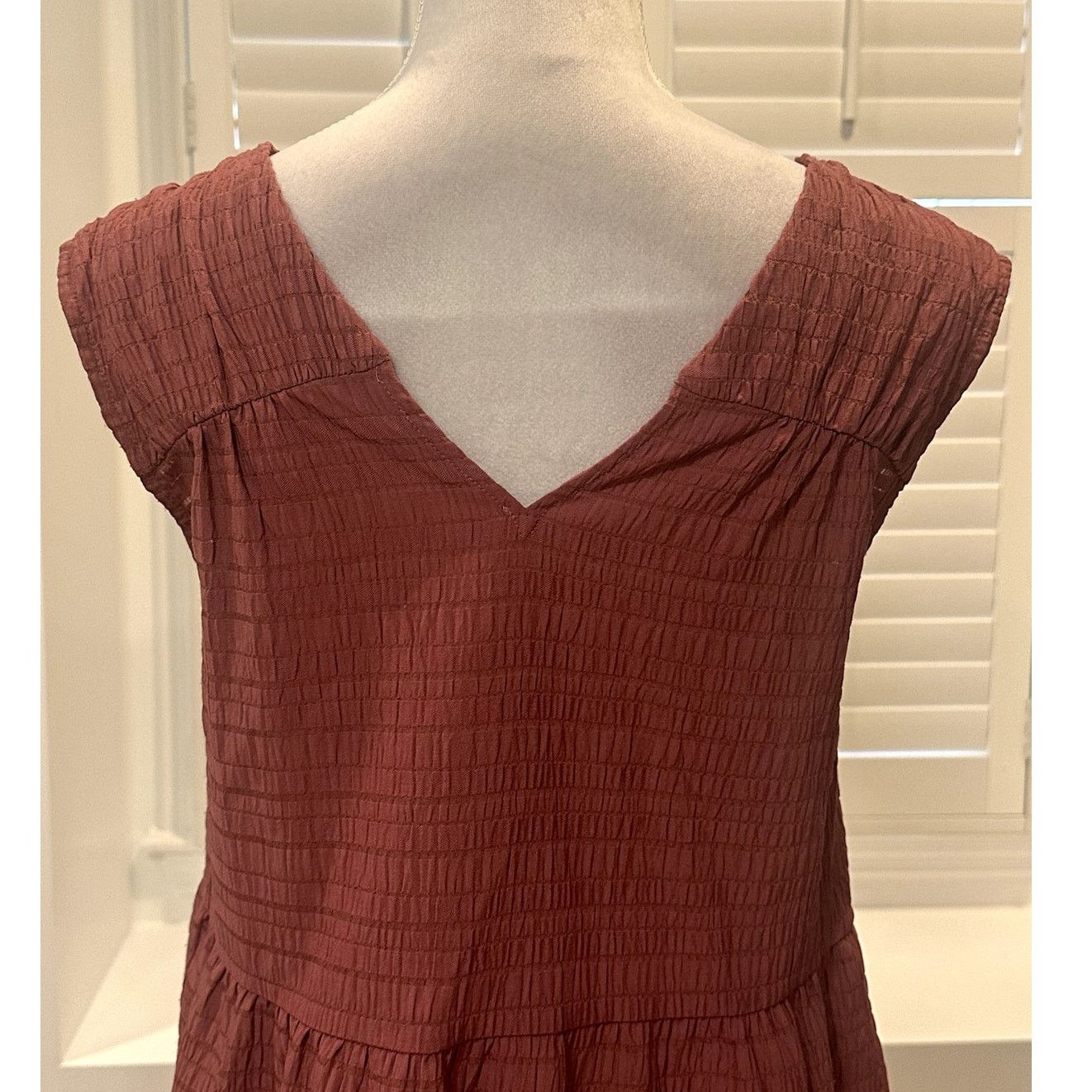 Loft Loft Sleeveless V Neck Textured Blush Rose Pink Blouse XS Size XS / US 0-2 / IT 36-38 - 6 Thumbnail
