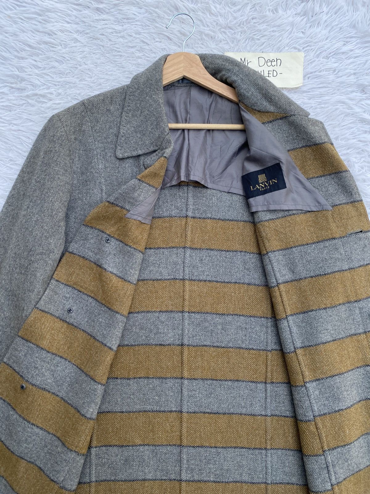 Lanvin Rare Vintage LANVIN Wool Long Coat Size 38S - 8 Thumbnail