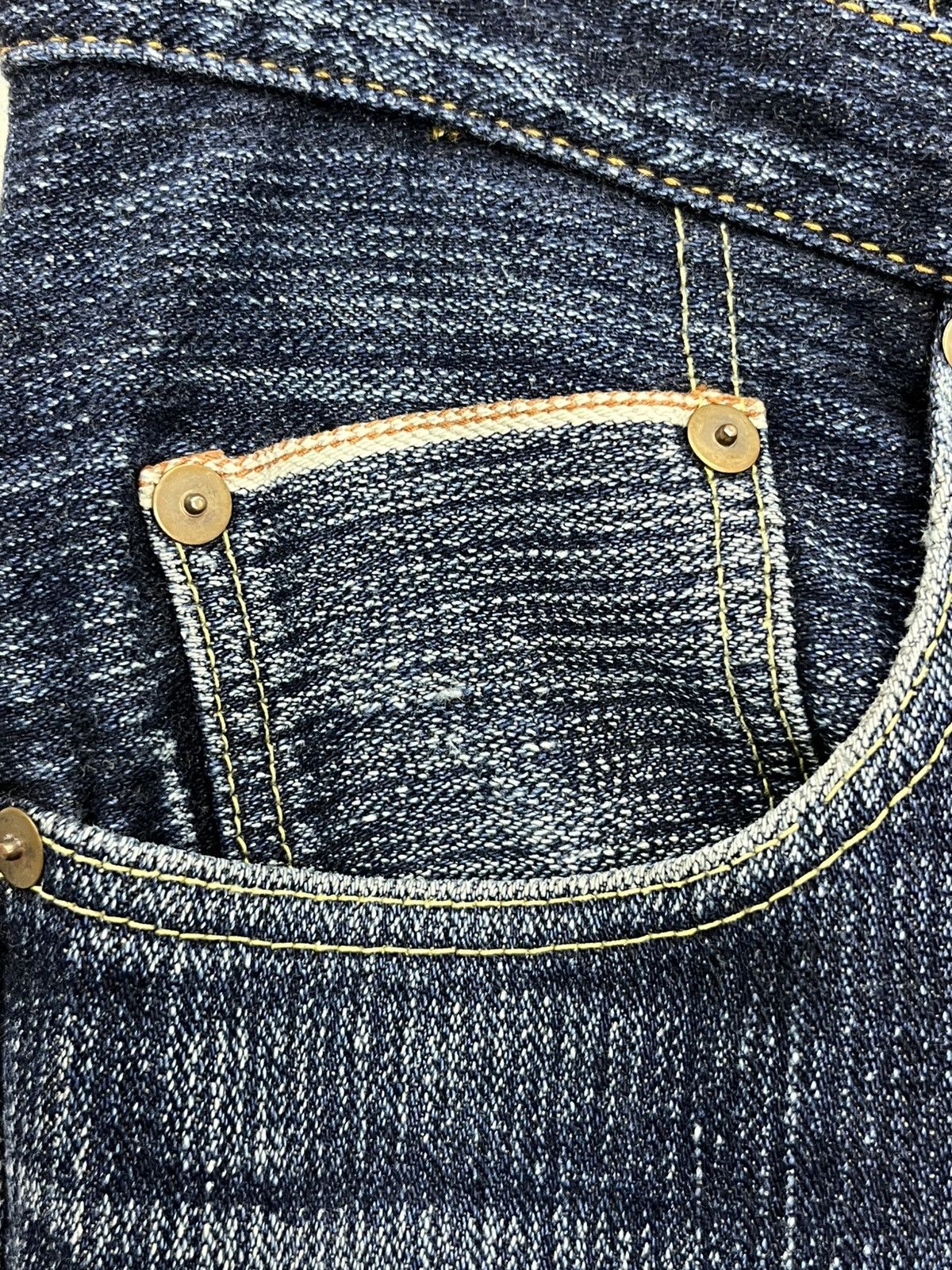 Indigo FYE🔥Vintage CHANNEL GRAPH KOJIMA JAPAN Perfect FLARE Denim Size US 31 - 5 Thumbnail