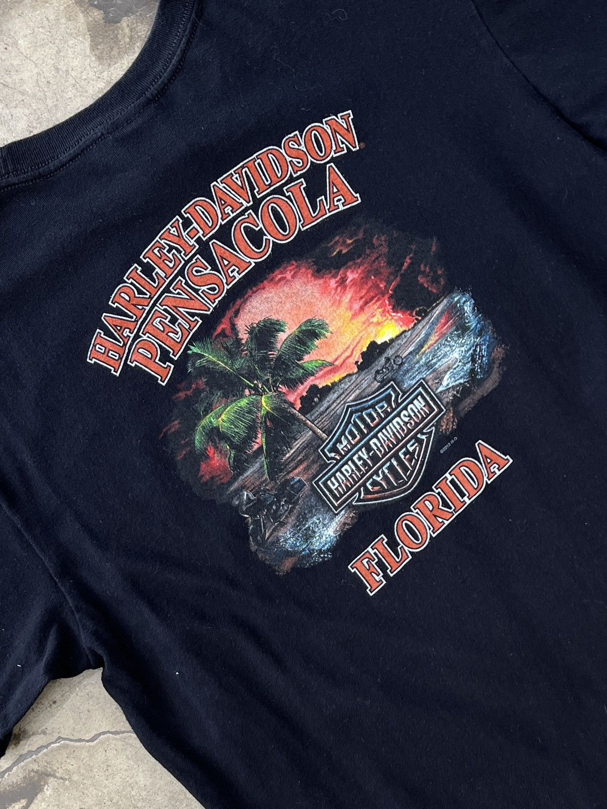Harley Davidson Vintage Harley Davidson Pags Skull Winnhead Florida Large Size US L / EU 52-54 / 3 - 4 Thumbnail