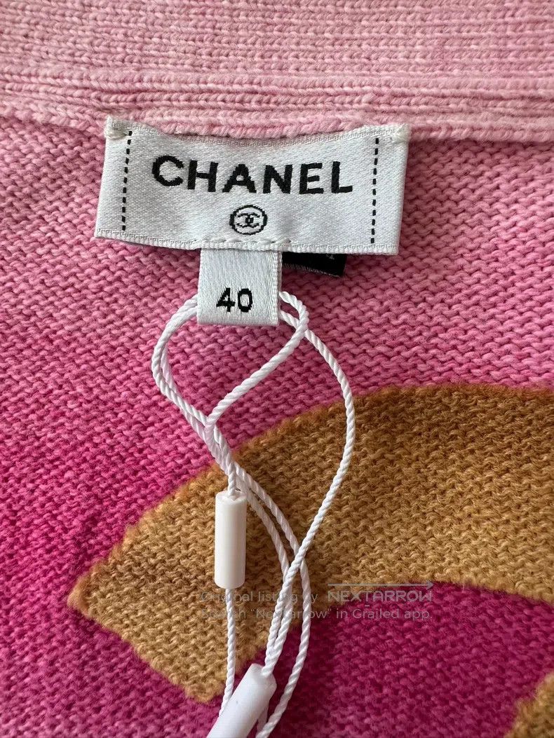 Chanel Chanel Pink knitted cardigan of the early spring vacation Size S / US 4 / IT 40 - 3 Thumbnail