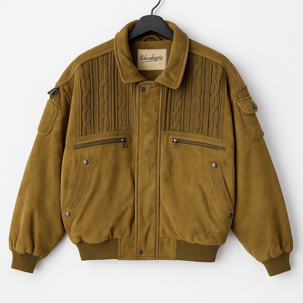Japanese Brand Urban Express Vintage Olive Bomber Jacket Style Texture Size US M / EU 48-50 / 2 - 1 Thumbnail