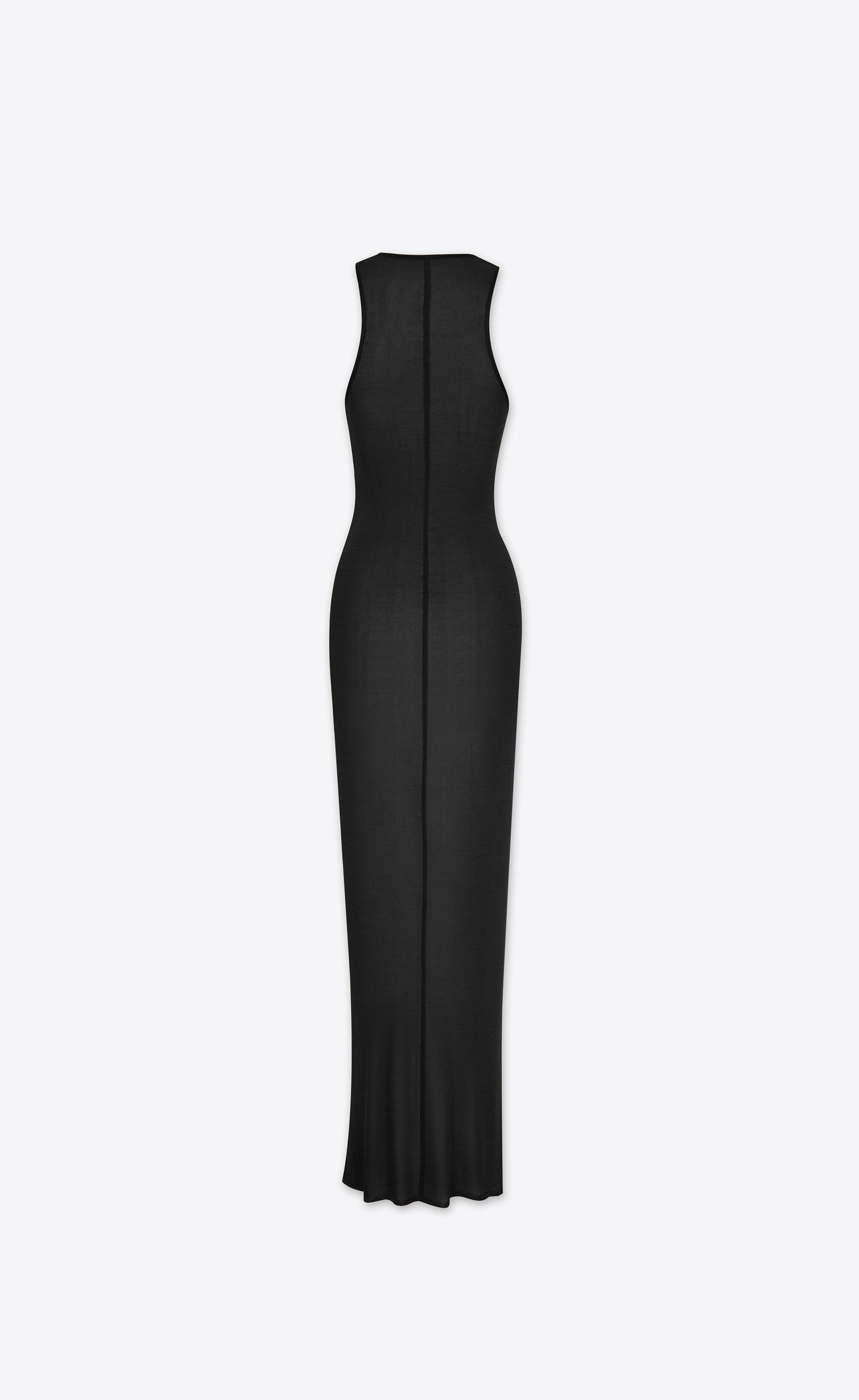 Saint Laurent Paris o1s1wg111024 Tank Top Dress in Knit in Black Size XS / US 0-2 / IT 36-38 - 3 Thumbnail