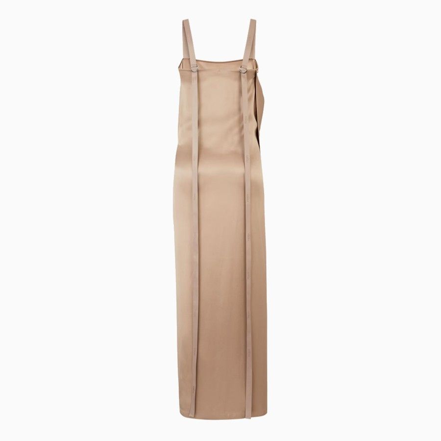 Fendi o1d2blof0824 Silk Long Dress in Beige Size M / US 6-8 / IT 42-44 - 2 Thumbnail