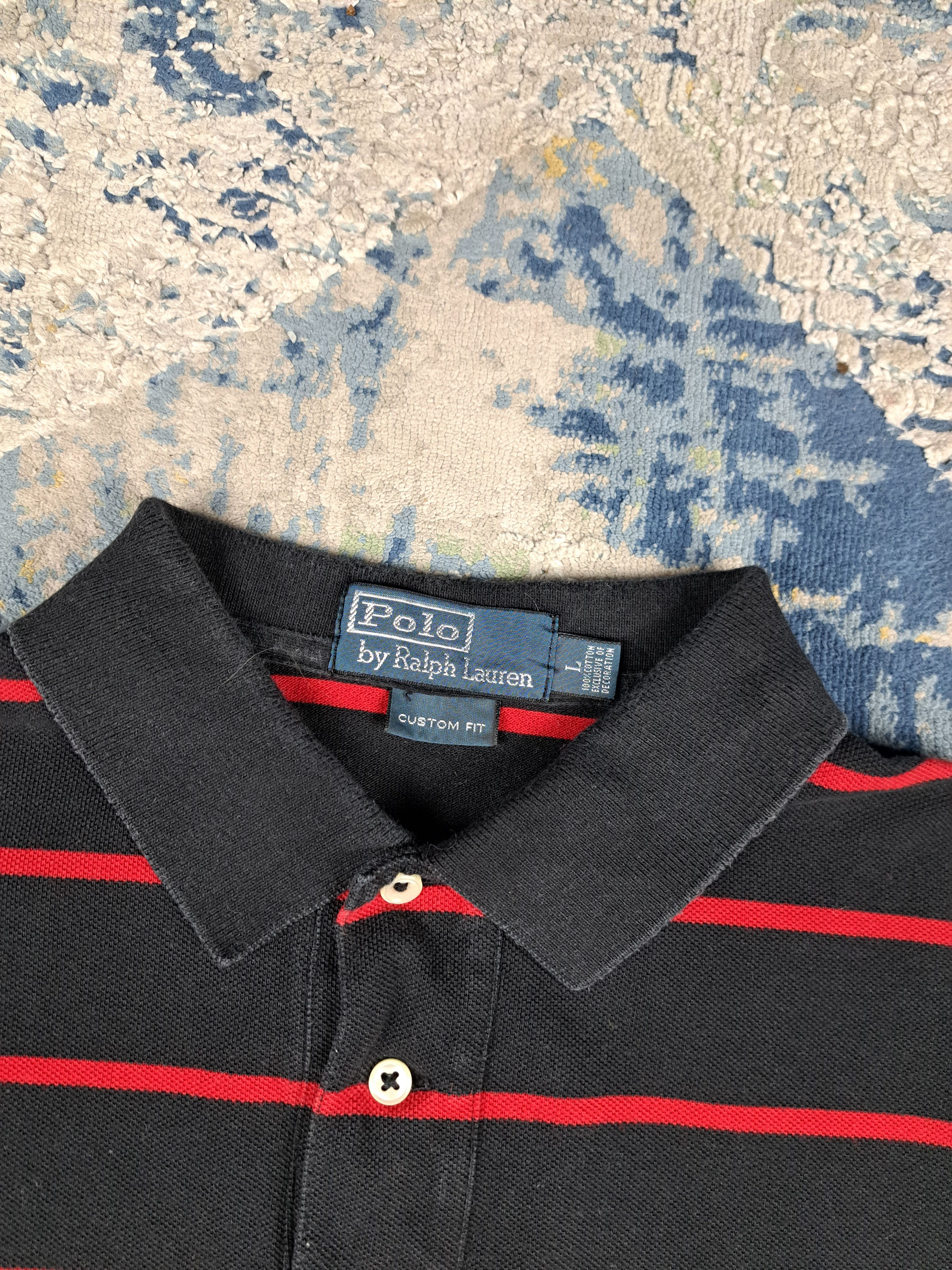 Polo Ralph Lauren Ralph Lauren Short Sleeve Polo Striped Rugby Shirt y2k Size US L / EU 52-54 / 3 - 3 Thumbnail