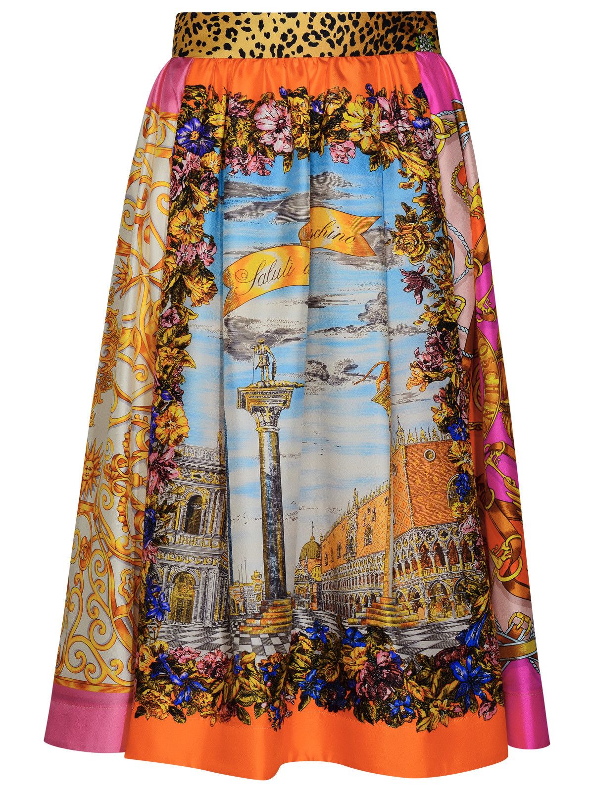 image of Moschino Multicolor Silk Skirt, Women's (Size 27)