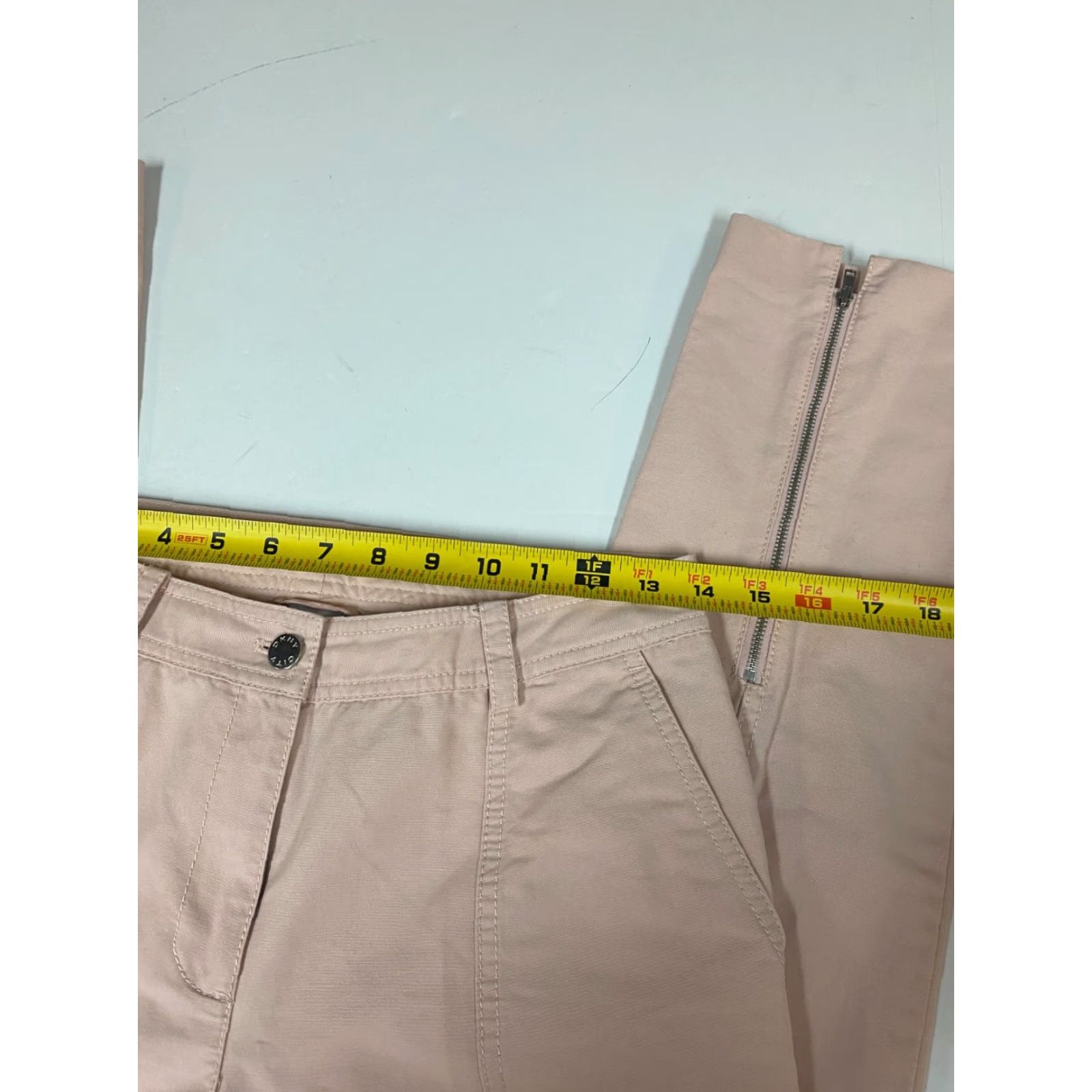 DKNY DKNY Womens Pants 28x30 pink zipper straight city Pants Women Regular 28in Pink Chino Slimming Stretch Size 28" / US 6 / IT 42 - 5 Thumbnail