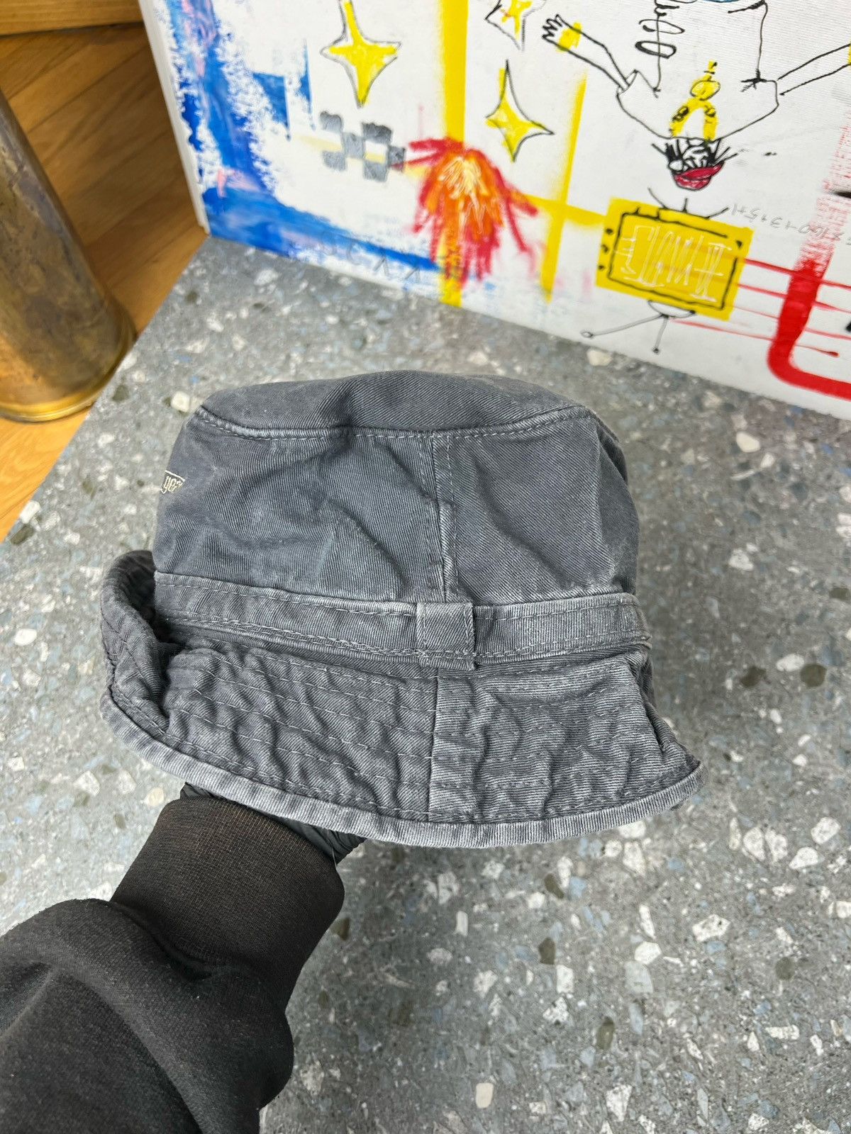 Nike × Vintage Vintage Nike Swoosh Logo Bucket Hat Panama faded Size ONE SIZE - 18 Thumbnail
