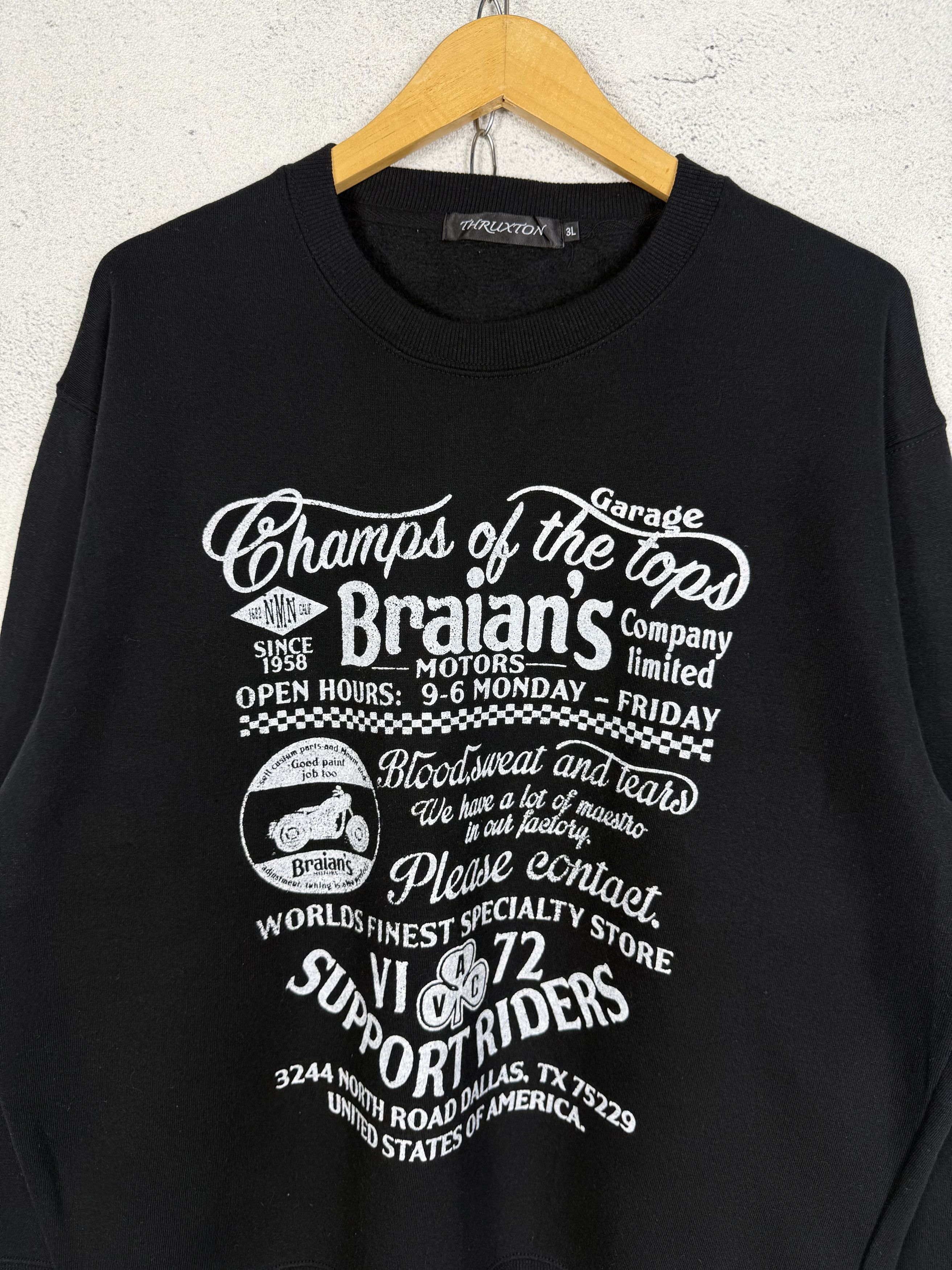 Japanese Brand Thruxton Streetwear Motorcycle Motors Sweatshirt Size US XL / EU 56 / 4 - 2 Thumbnail