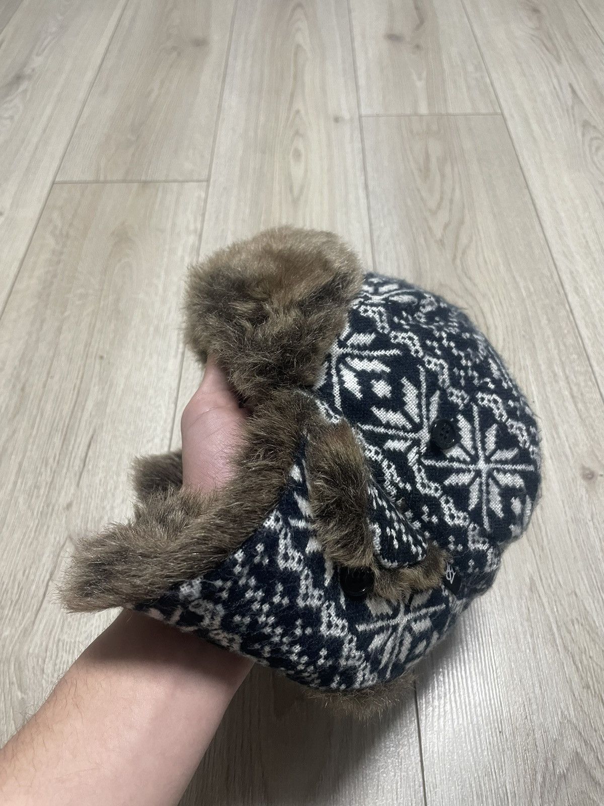 Japanese Brand × Vintage Y2K Faux Fur Ushanka Ornament Vintage Fuzzy Warm Trapper Hat Size ONE SIZE - 3 Thumbnail