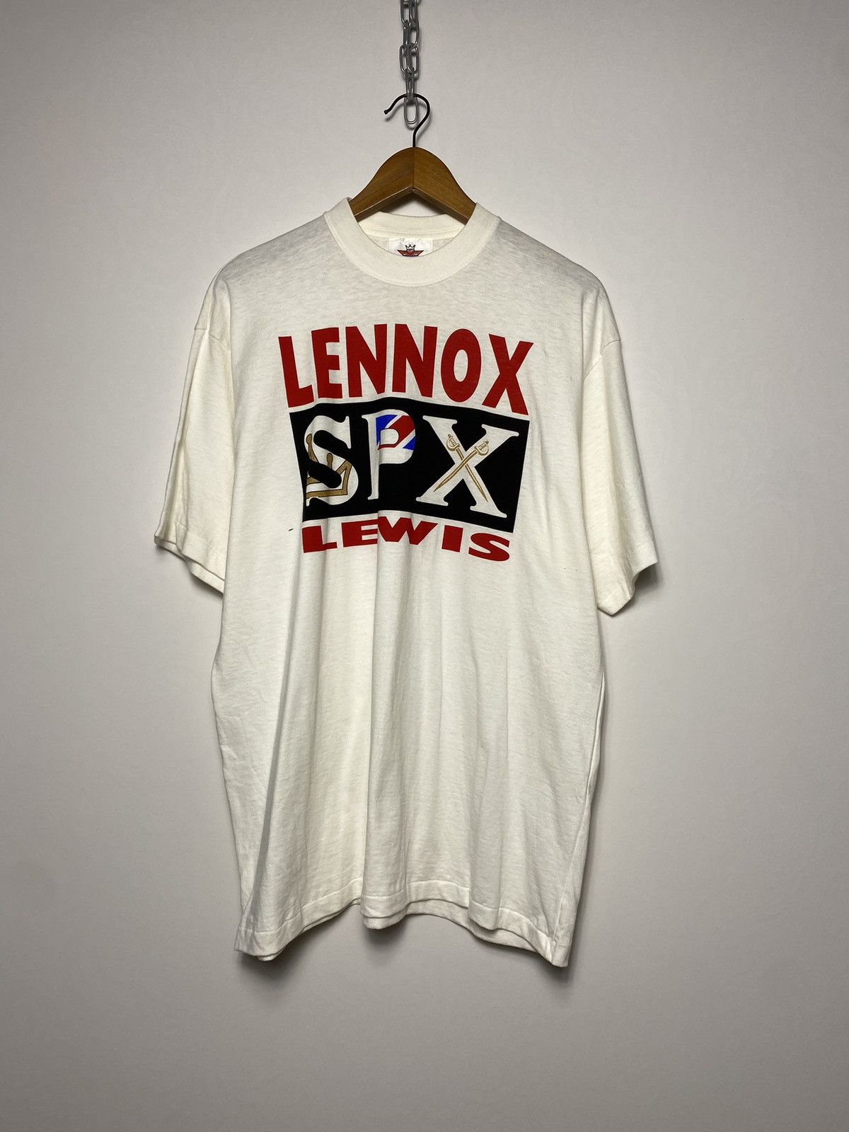 Vintage Rare!‼️Single Stitch Lennox Lewis World Champion 90s T-shirt Size US XL / EU 56 / 4 - 1 Thumbnail