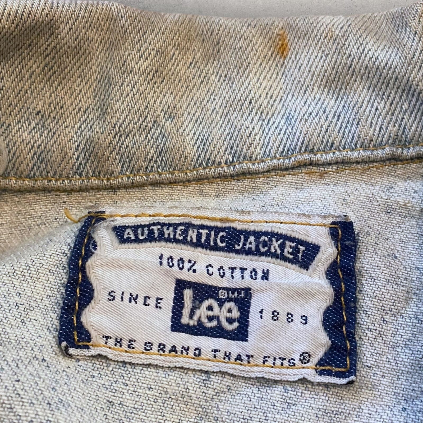 Lee × Vintage Vintage 90s Custom Biker Bar Denim Jacket Old Stone Inn Size US M / EU 48-50 / 2 - 8 Thumbnail