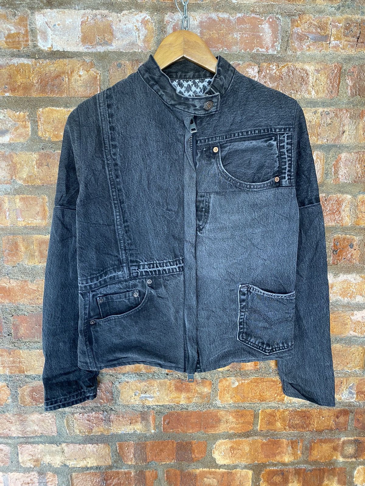 Japanese Brand × Nepenthes × Yasuyuki Ishii Vtg Cut and Rebuild Levis Ink Japan Waldes Zipper Size US XS / EU 42 / 0 - 2 Thumbnail